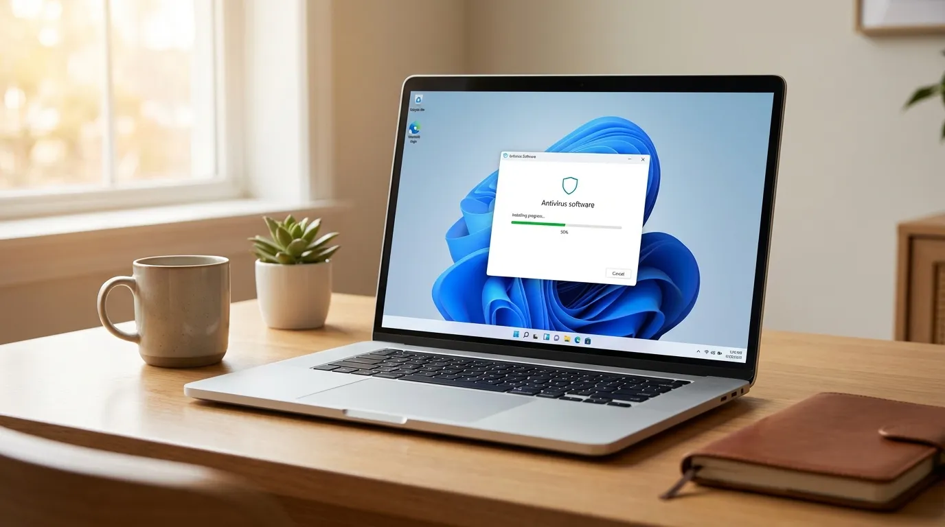 Kaspersky Installation auf Windows 11 Desktop