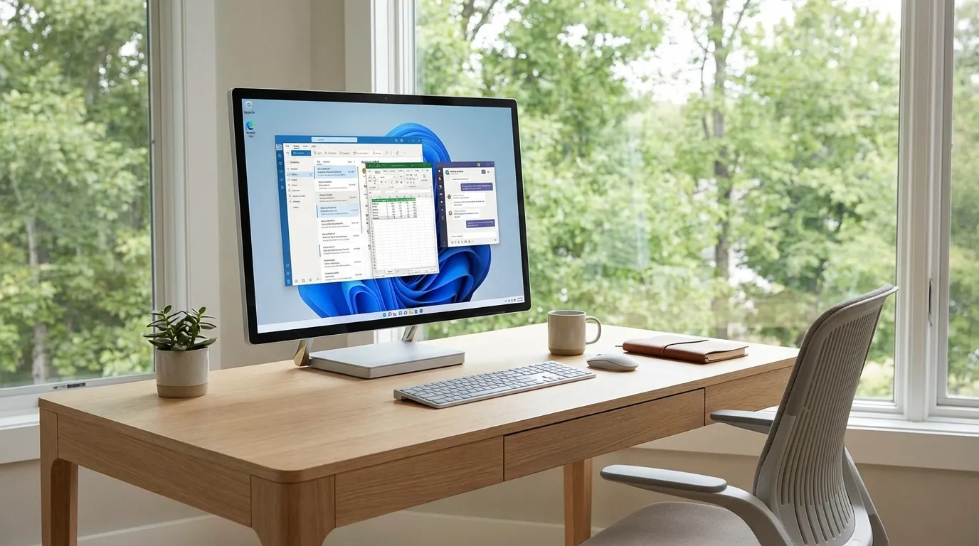 Moderne Büroarbeit mit Office