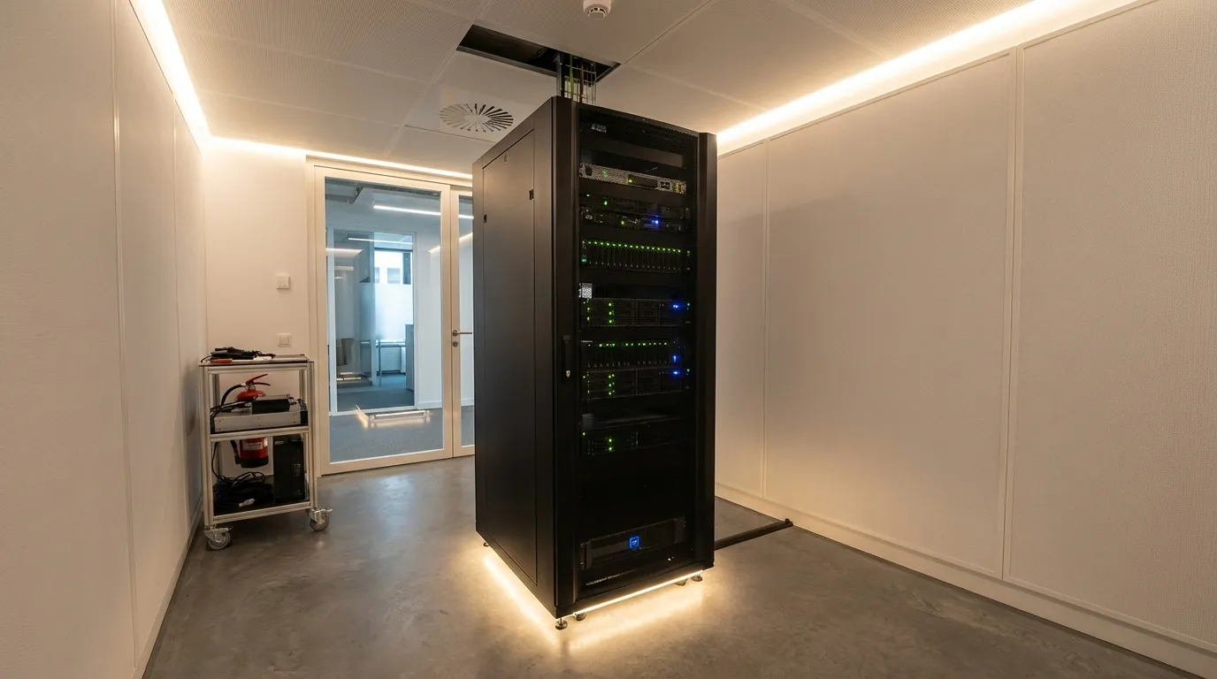 Moderner Server-Raum in einem kleinen Unternehmen