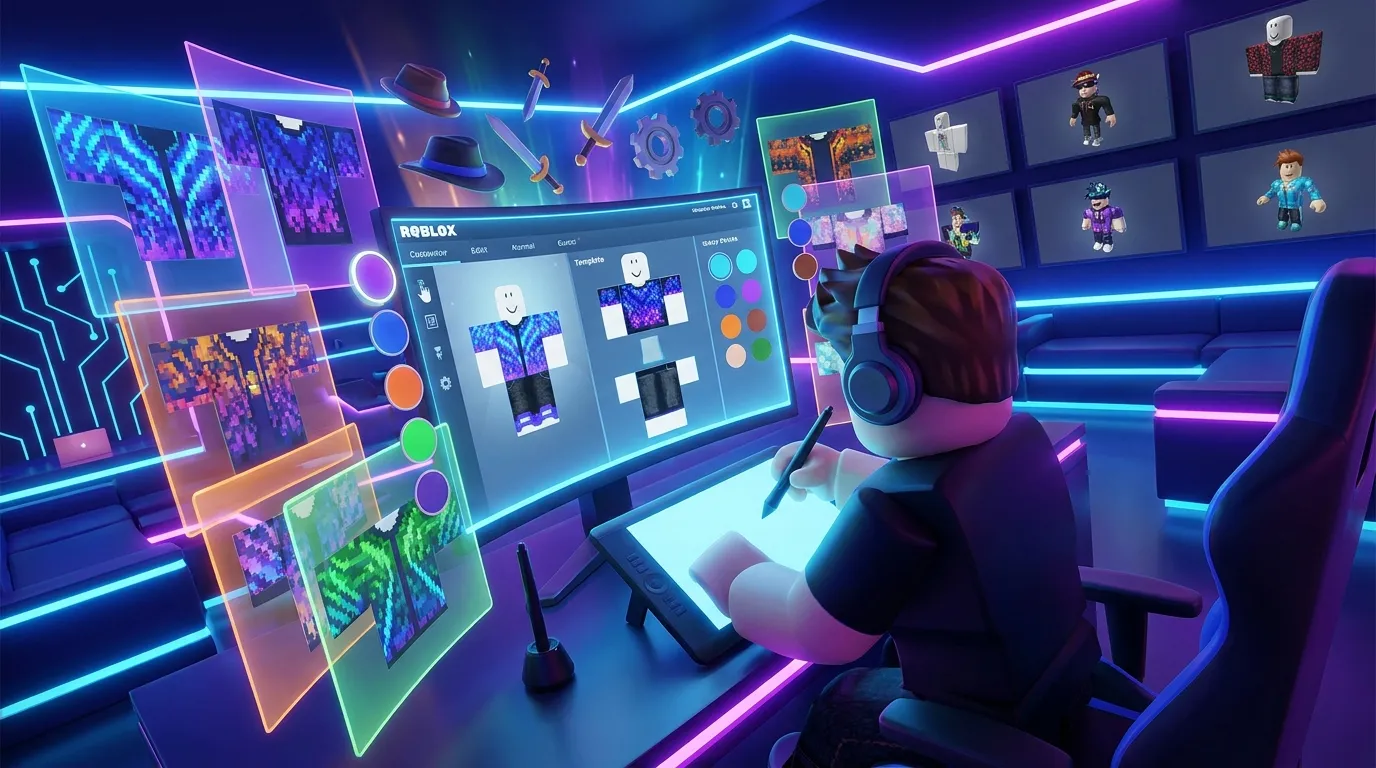 Roblox clothing template editing workflow
