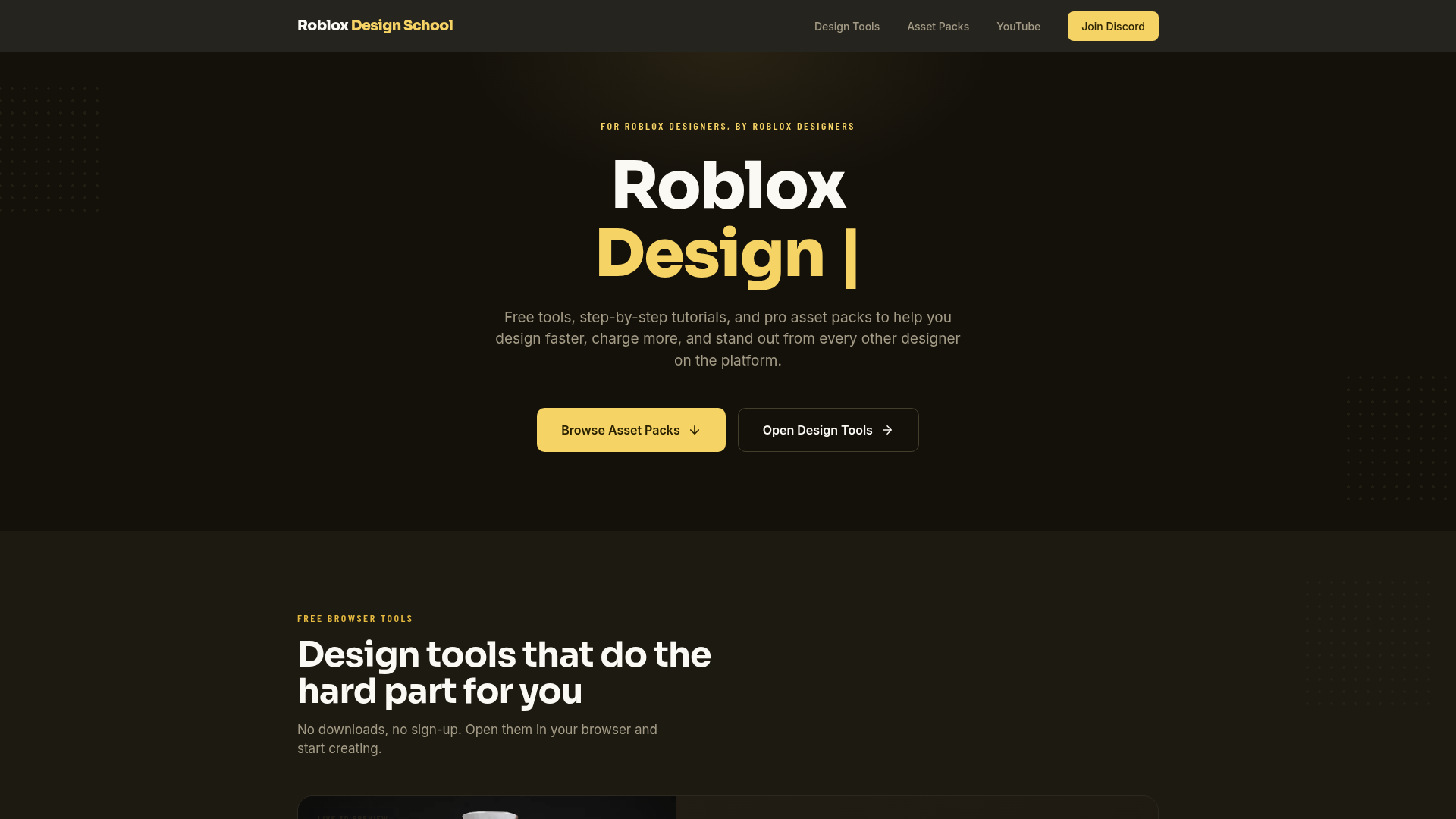 4. Roblox Design School Homepage
