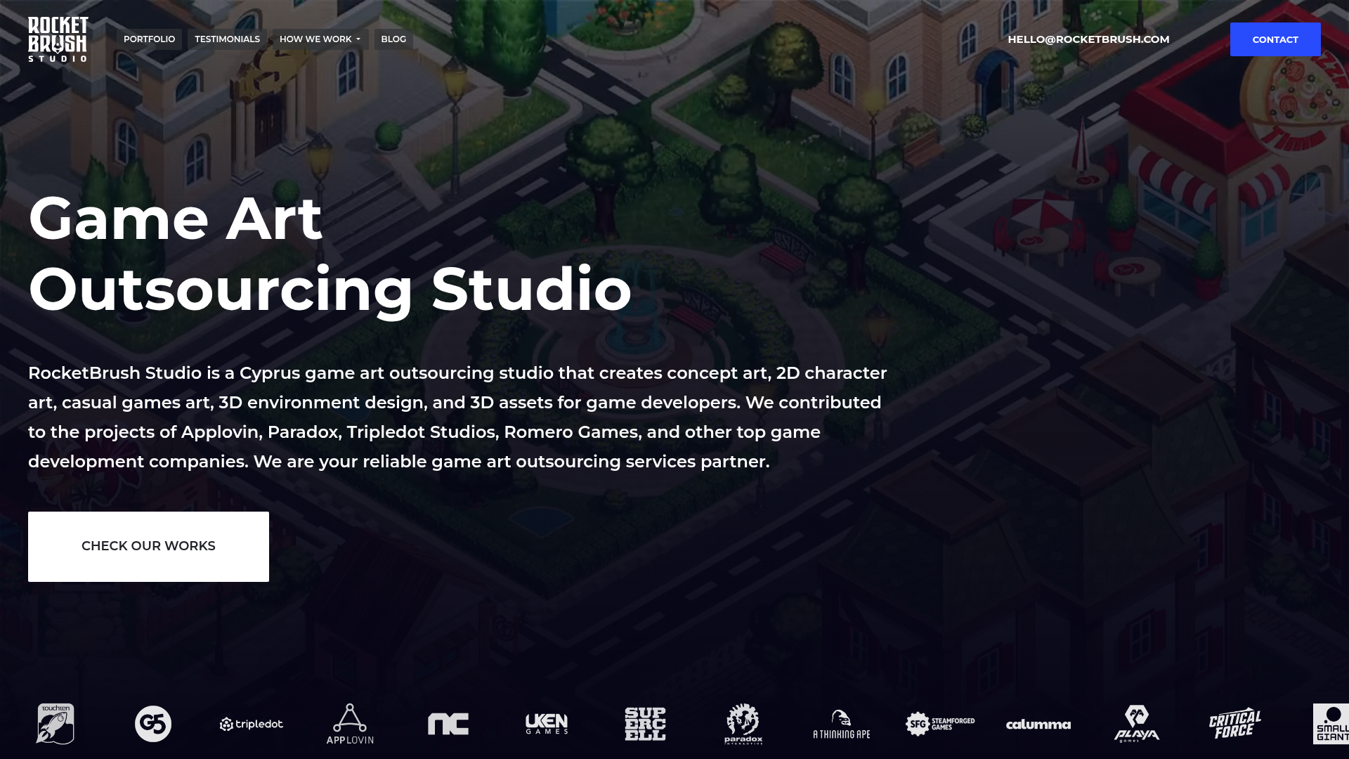4. RocketBrush Studio Homepage