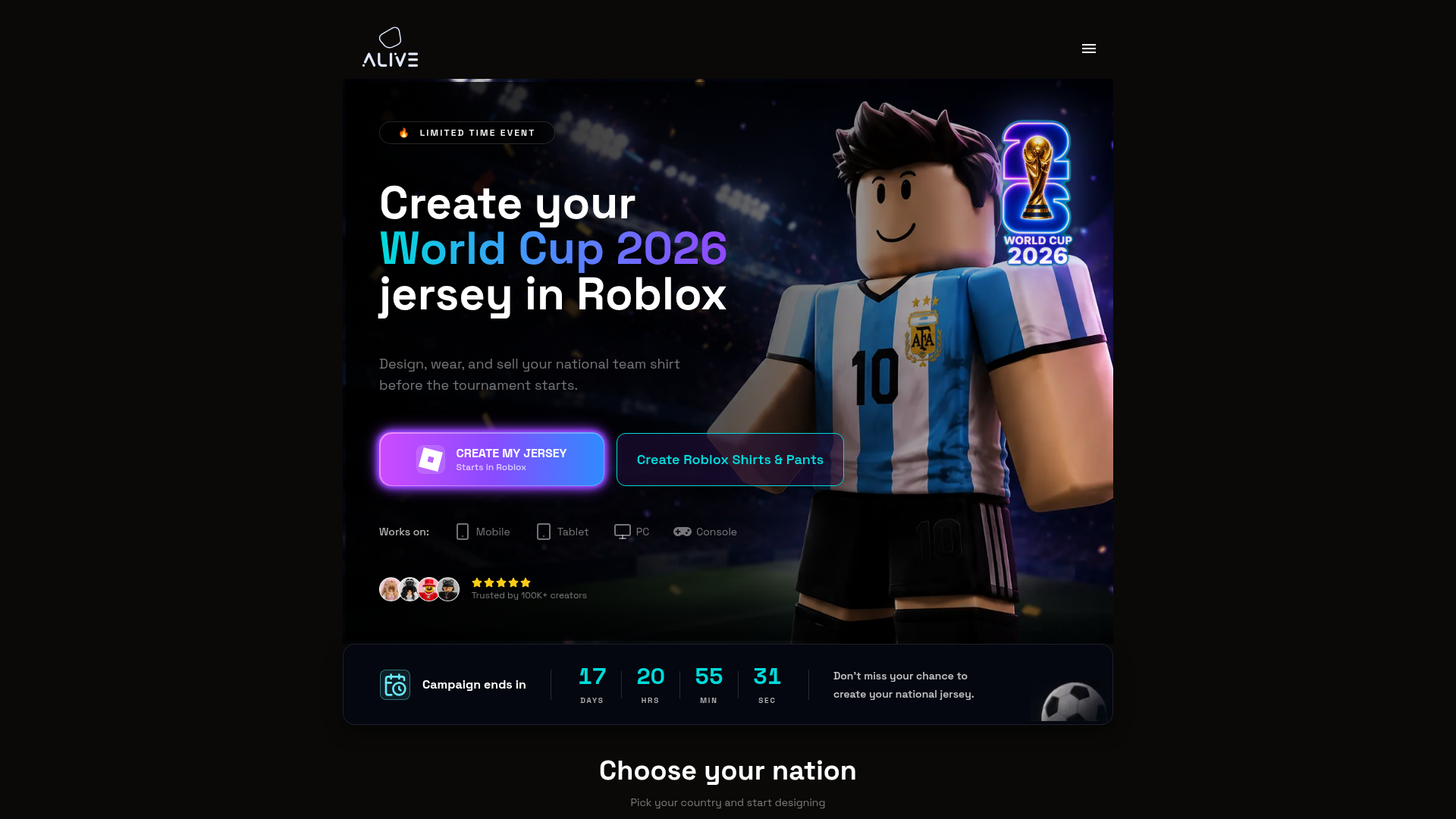 1. Alive Games Homepage
