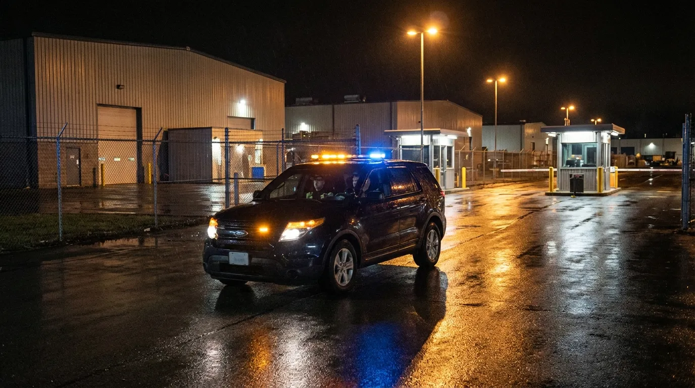 Streifenfahrzeug Sicherheitsdienst nachts