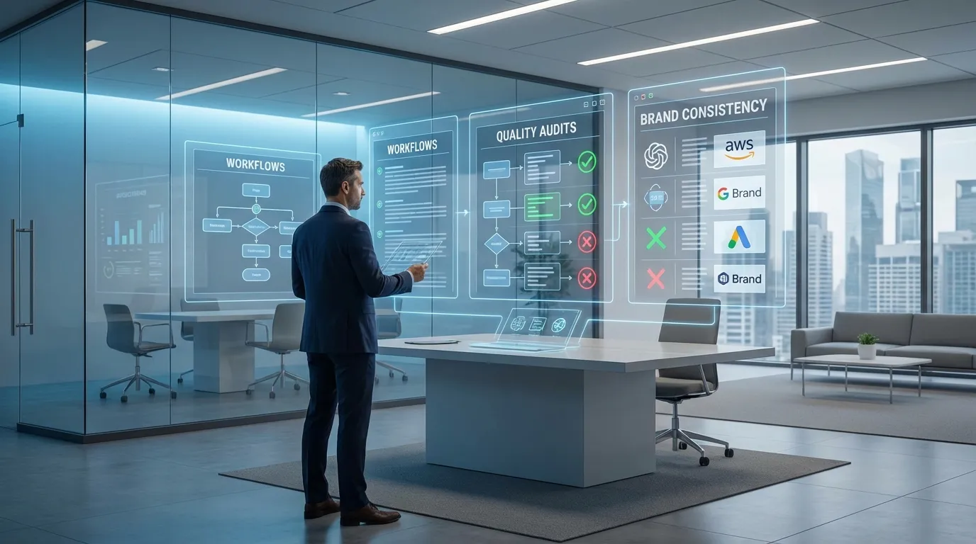 AI content governance for agencies: editorial control & QA