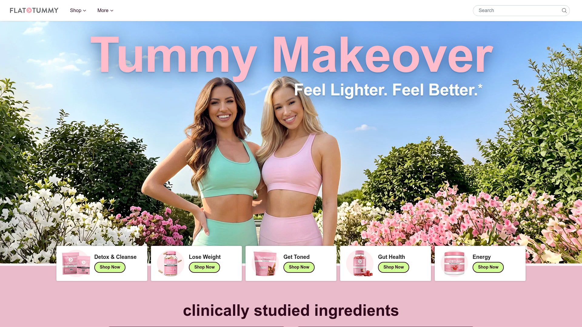 4. Flat Tummy Co Homepage