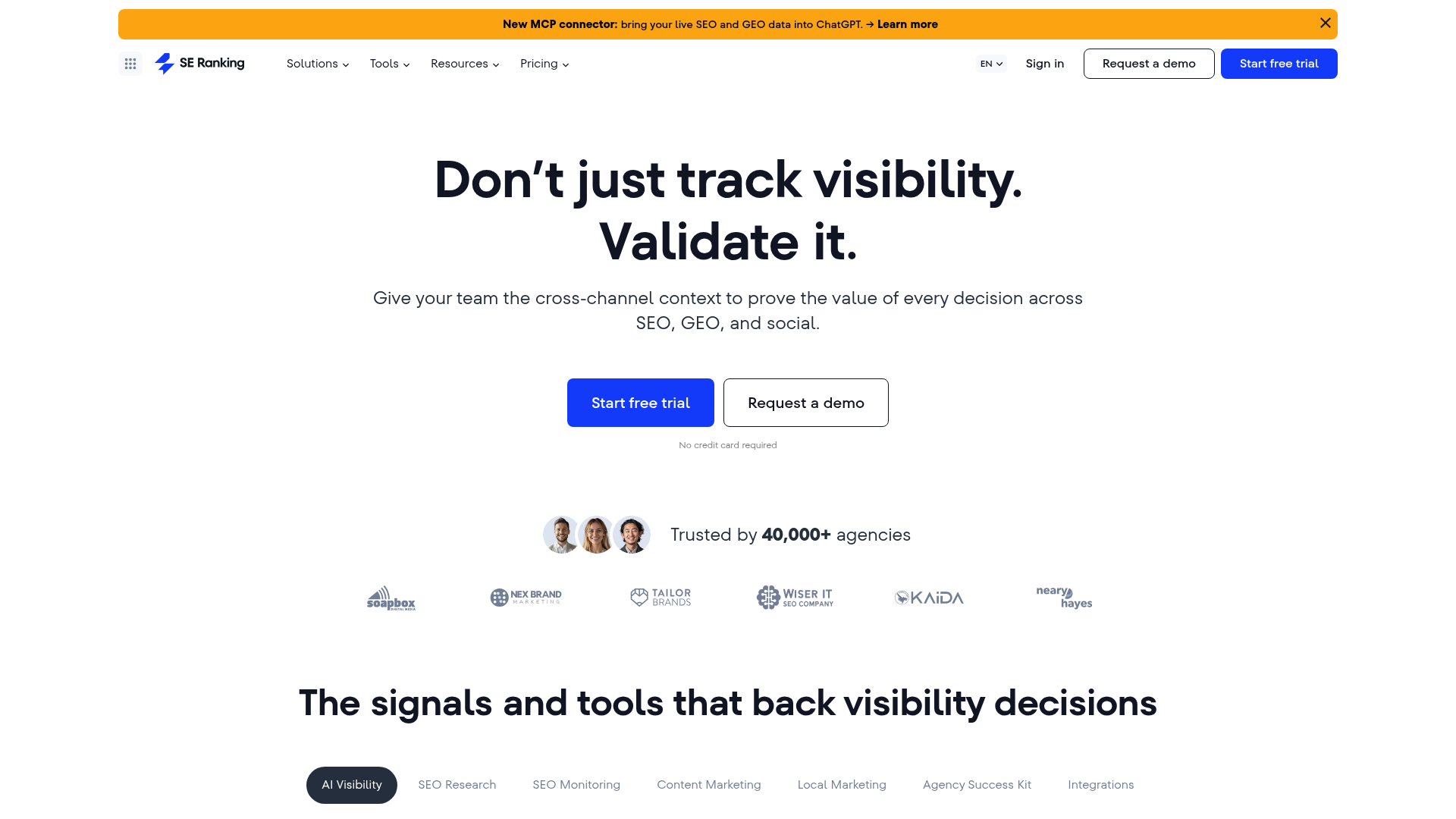 Unique Value Proposition Homepage