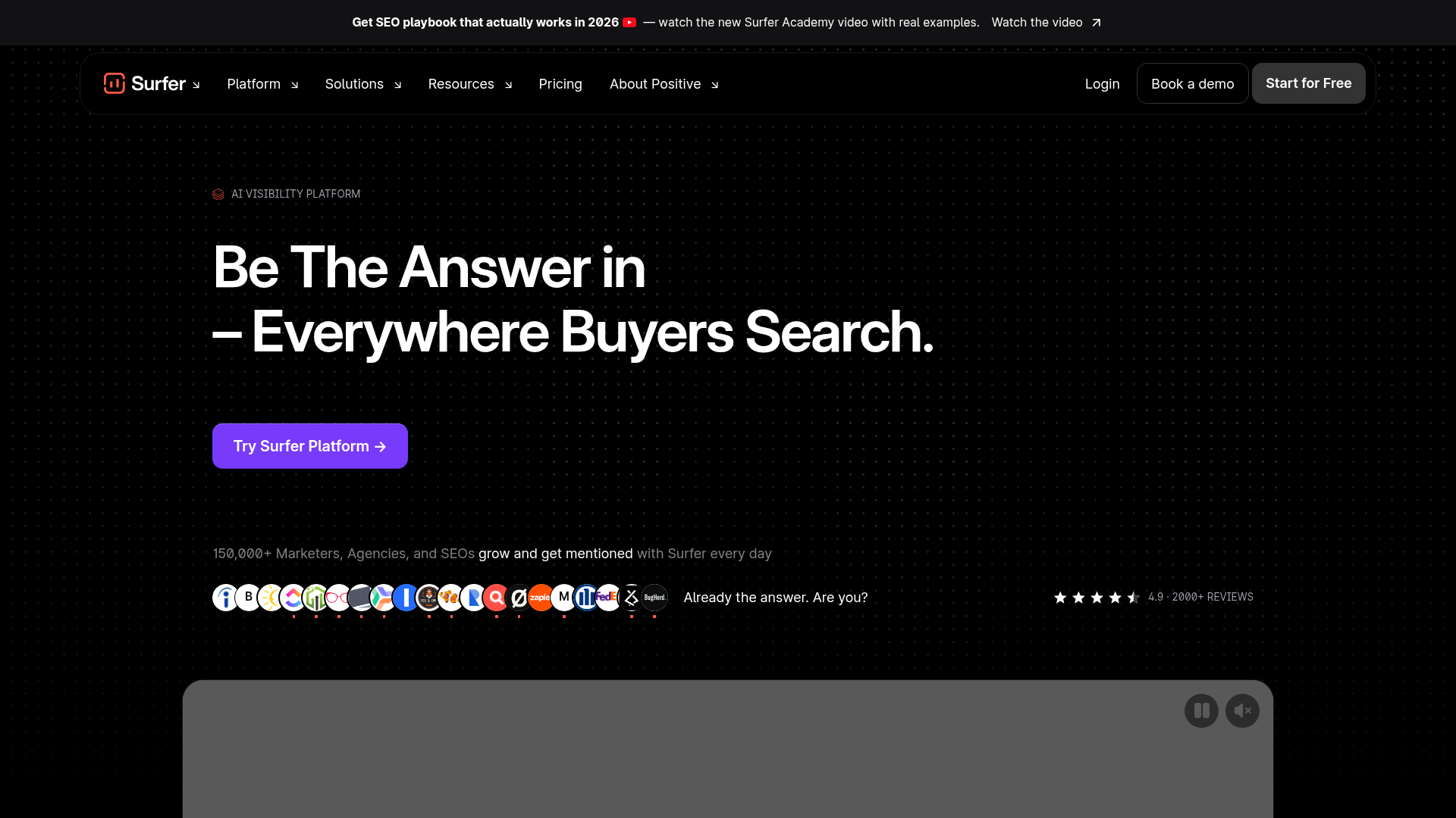 2. Surfer SEO Homepage