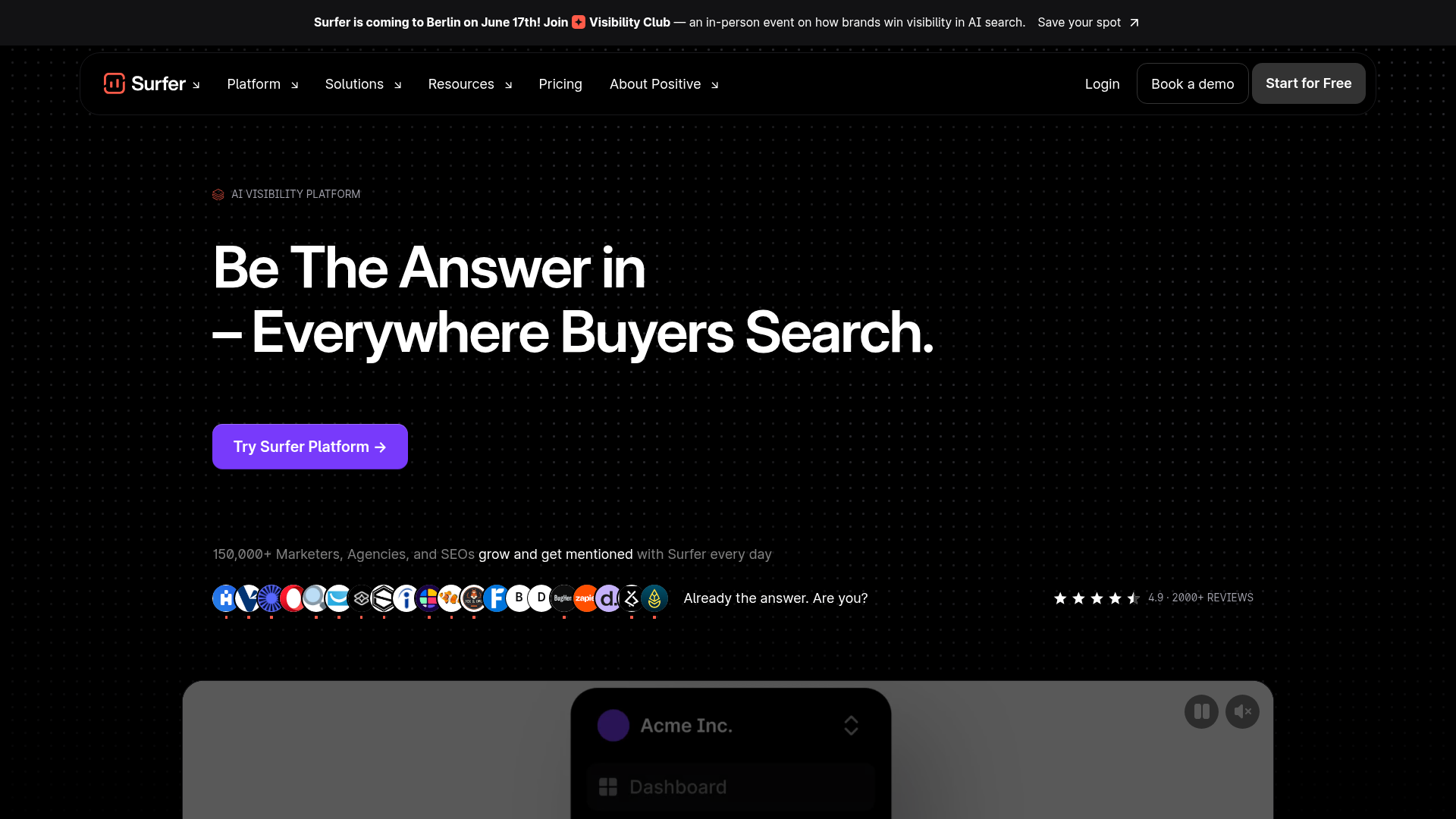 3. Surfer Homepage