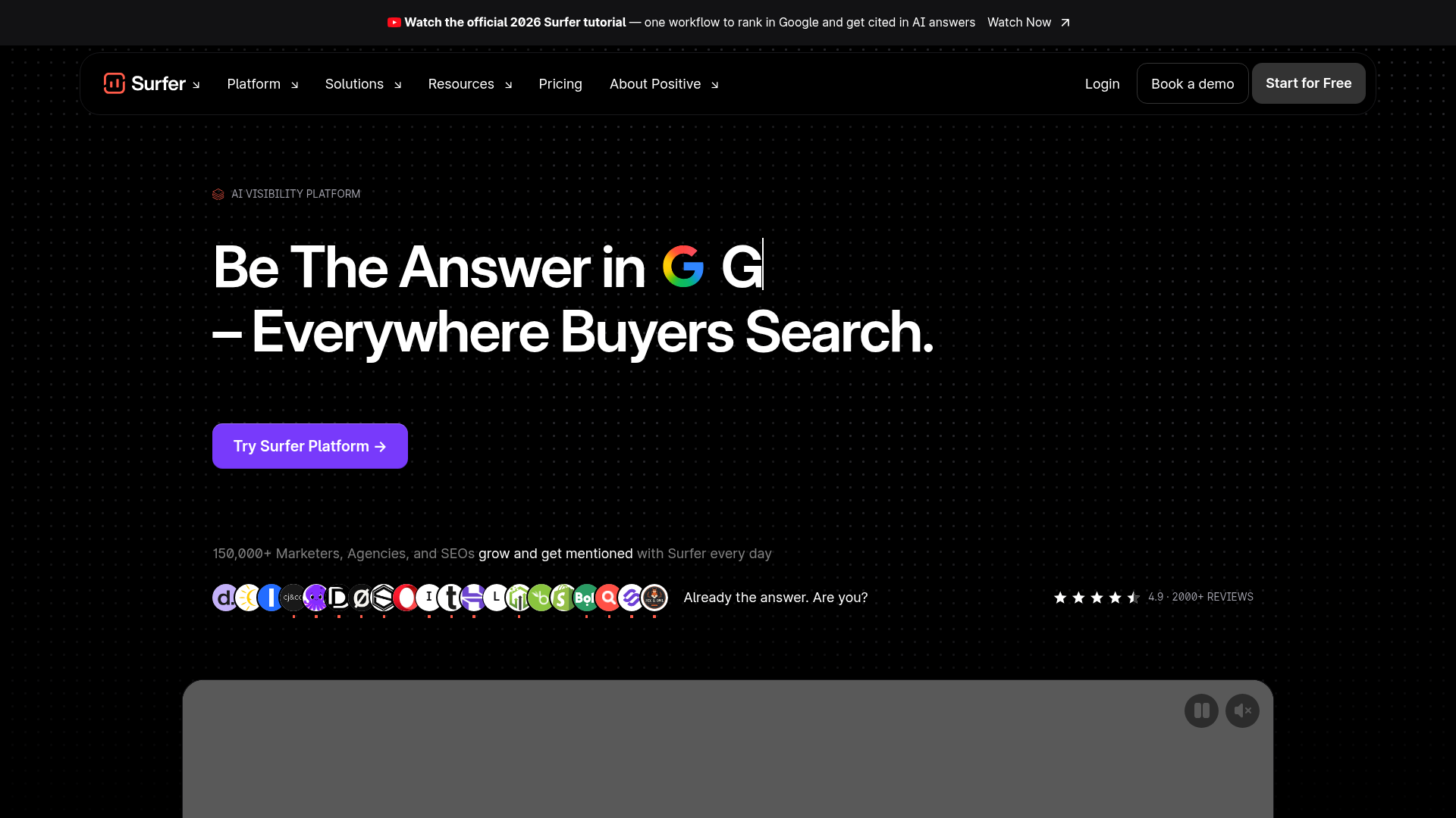 2. Surfer Homepage