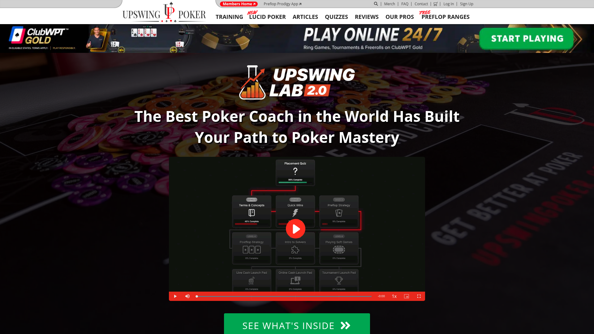 2. Upswing Poker Homepage