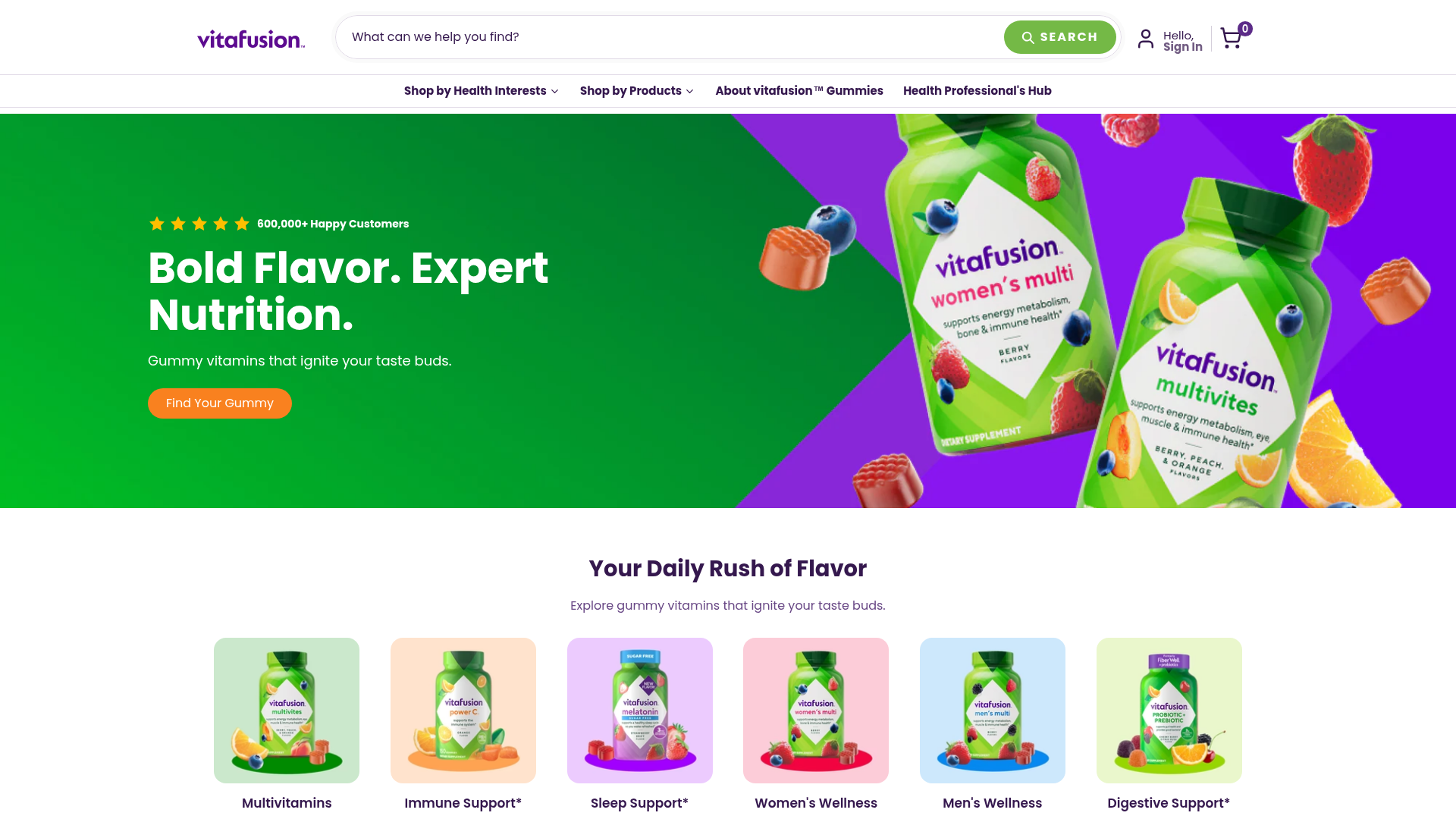 4. Vitafusion Homepage