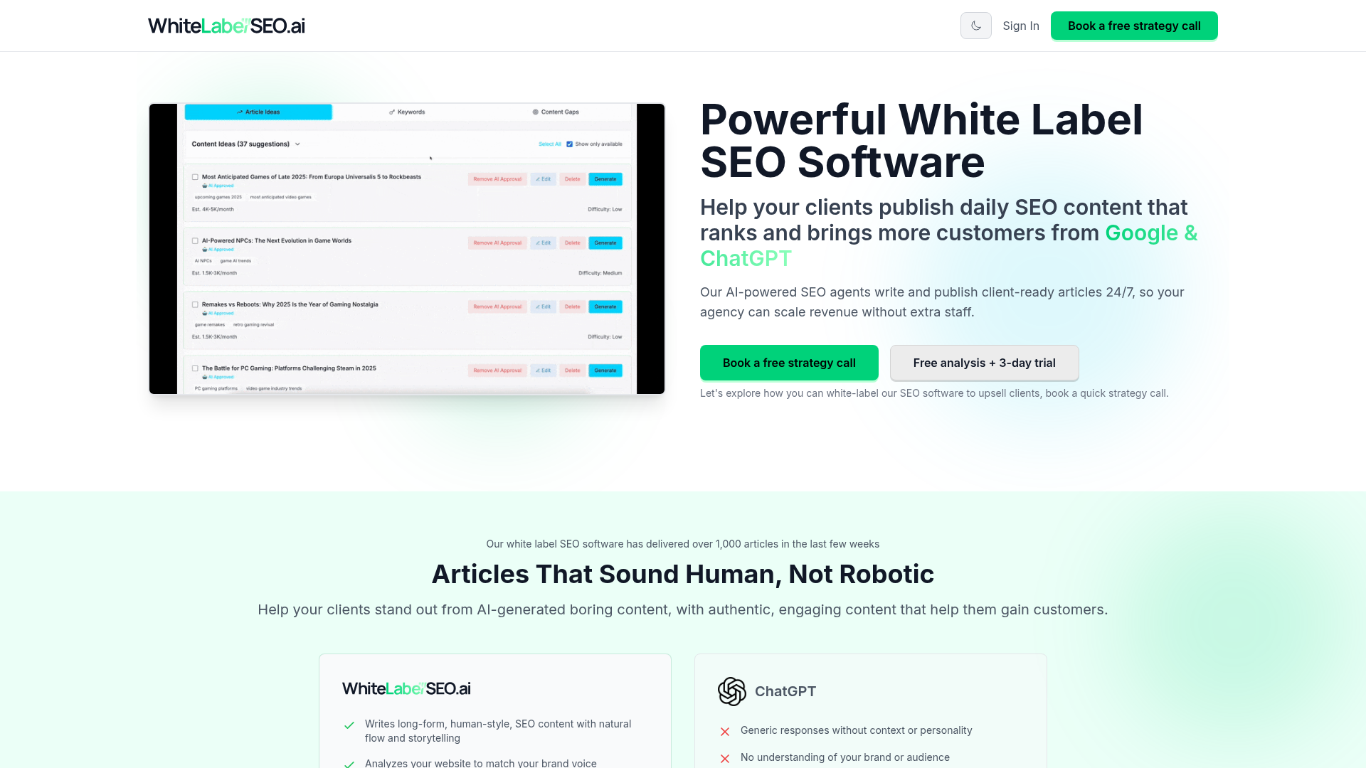1. Whitelabelseo Homepage