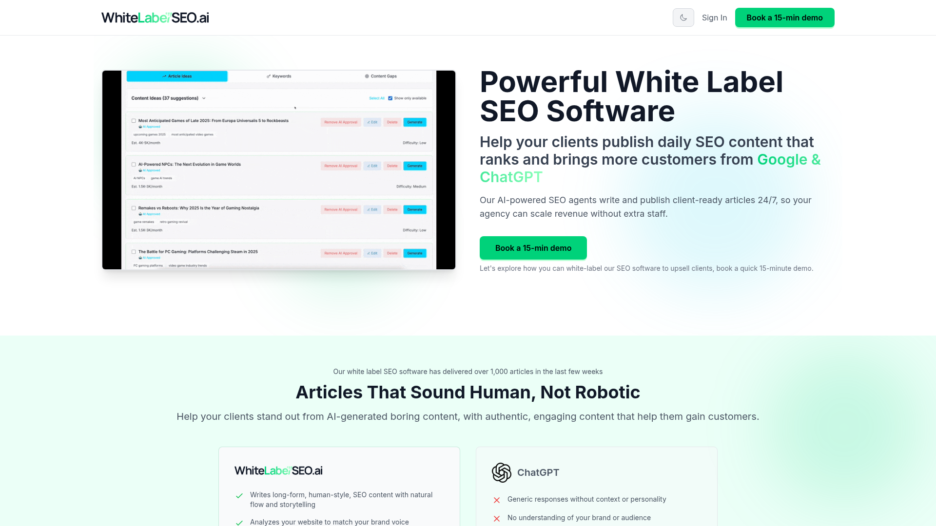 1. Whitelabelseo Homepage