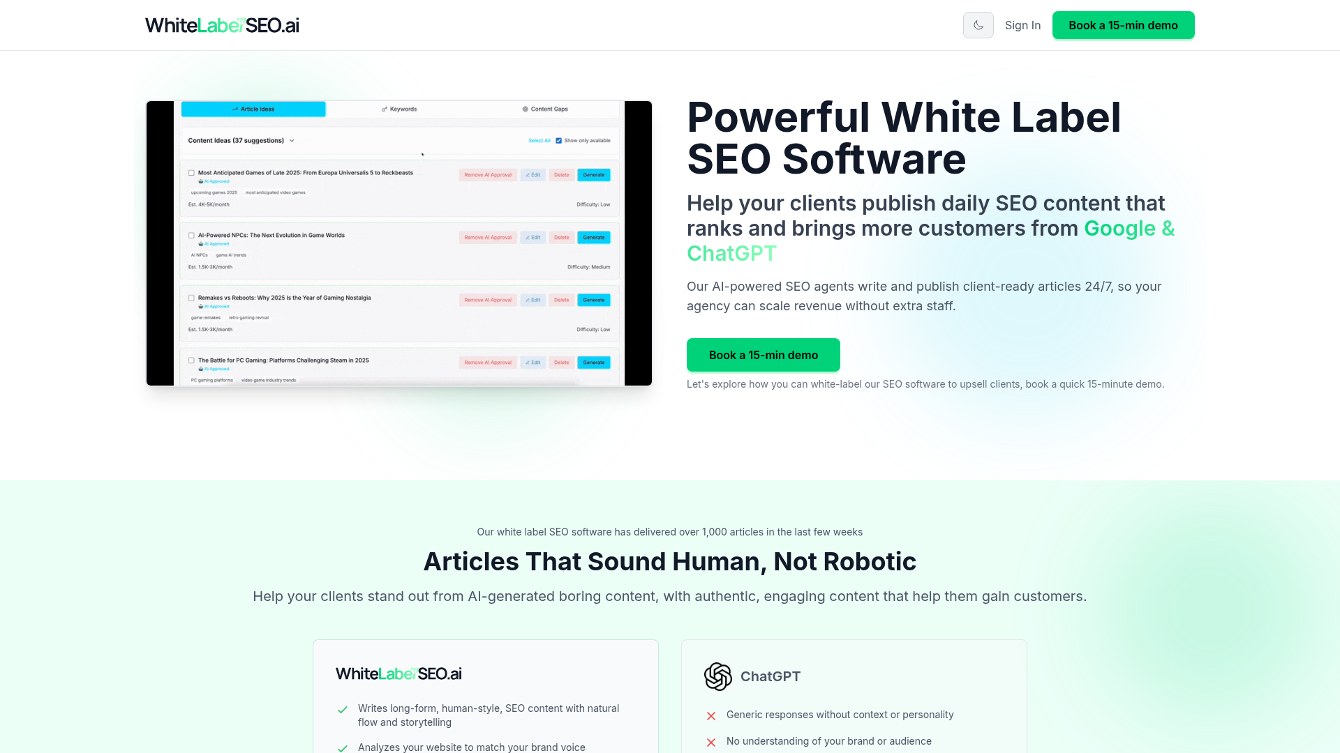1. Whitelabelseo Homepage