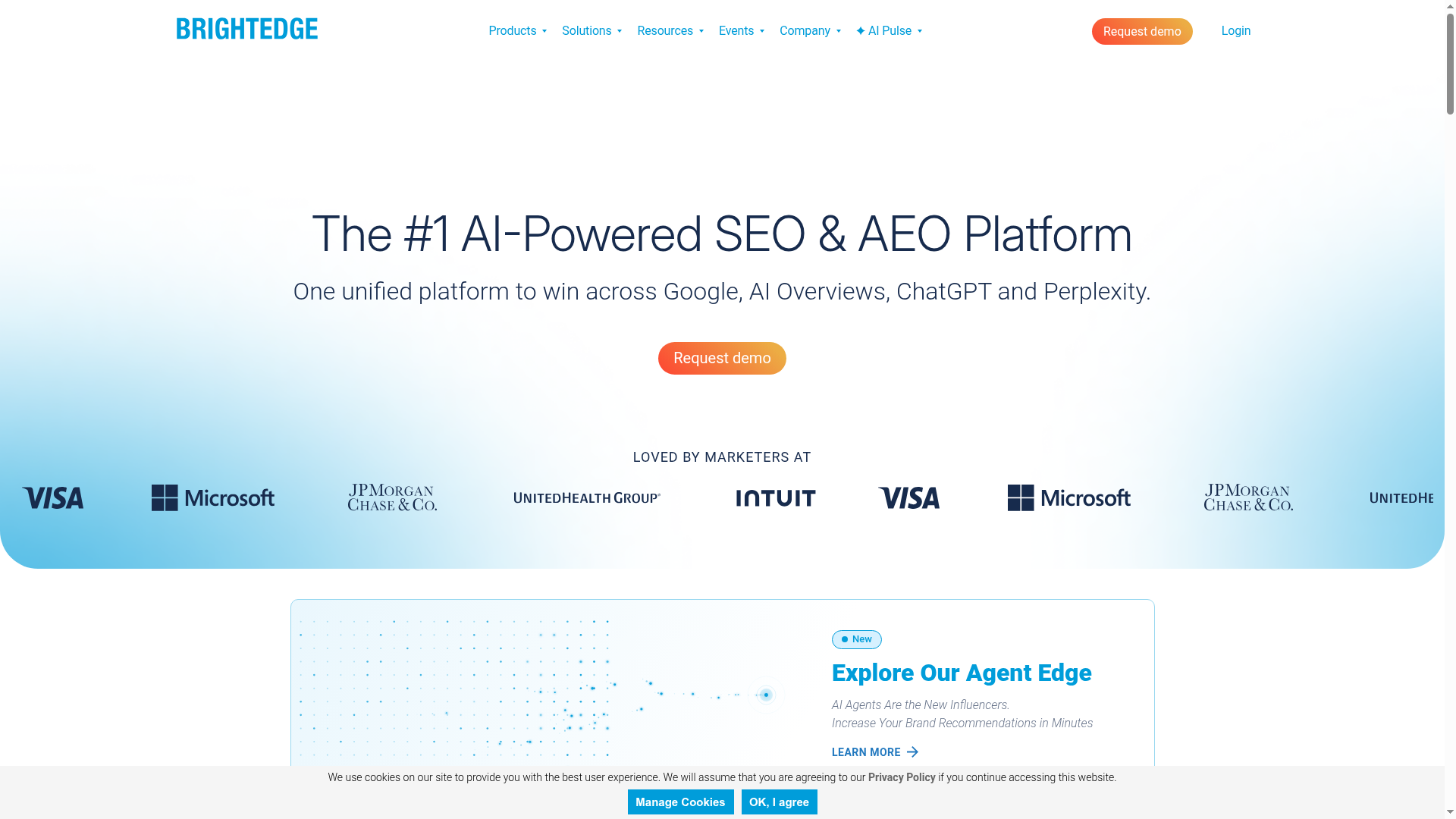 2. BrightEdge Homepage