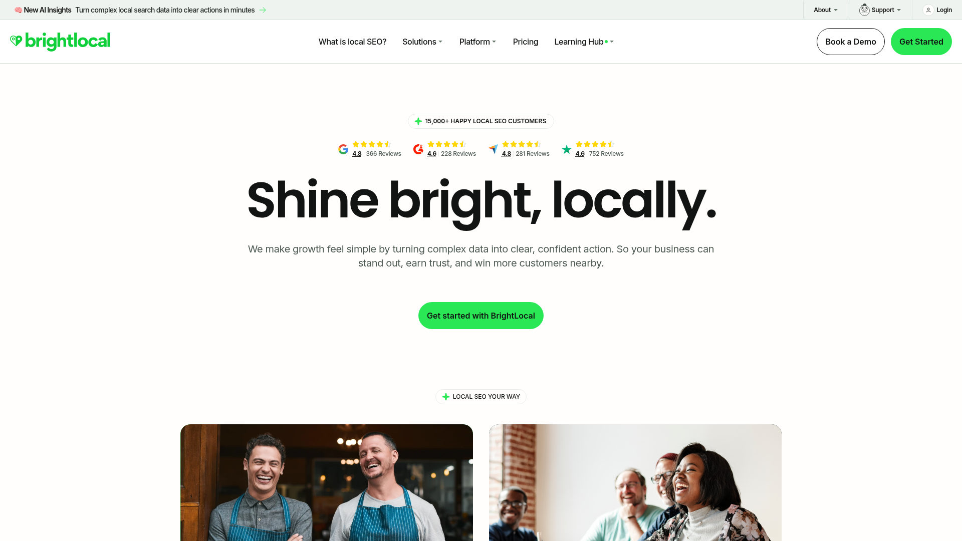 4. BrightLocal Homepage