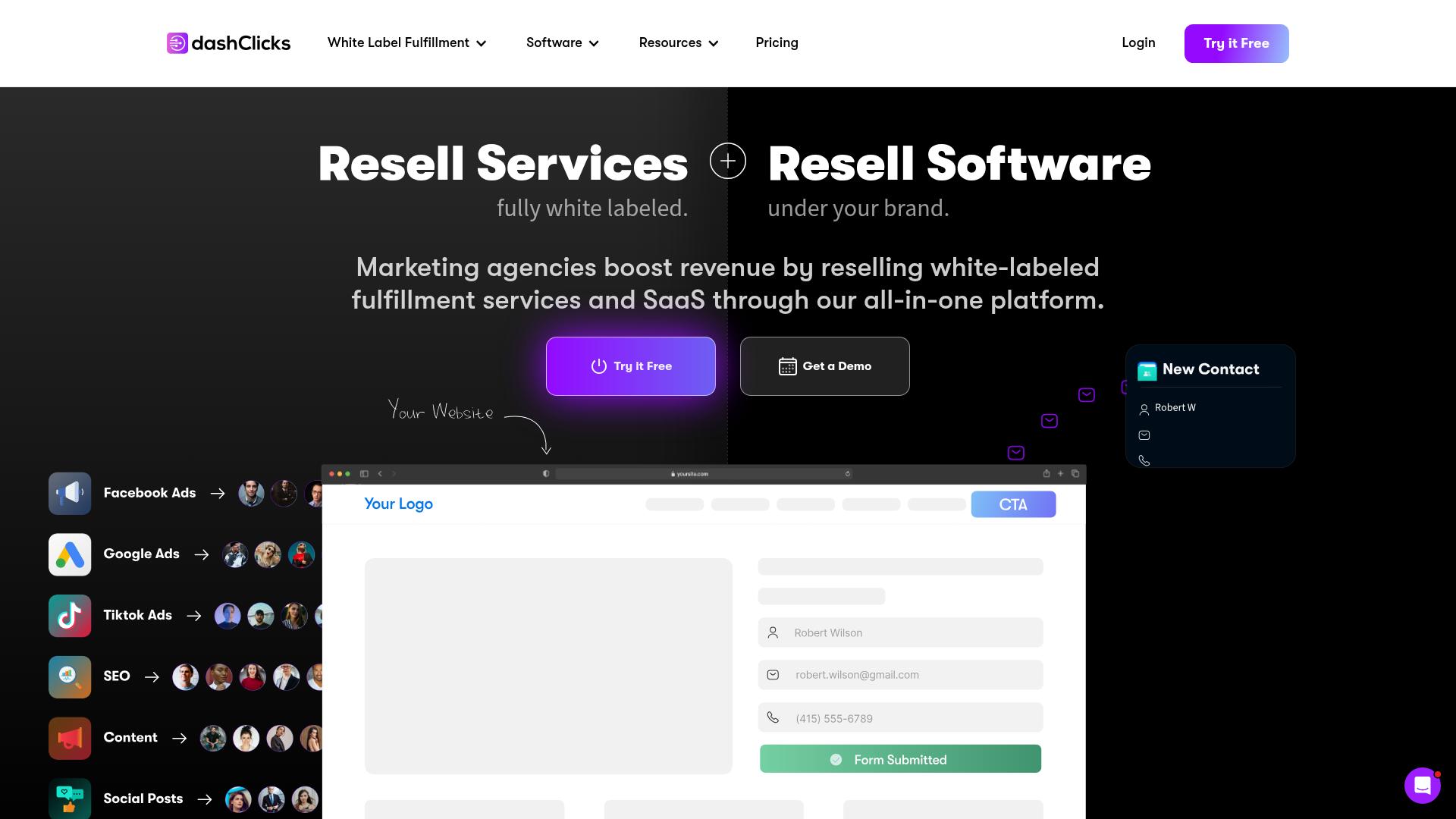 4. DashClicks Homepage