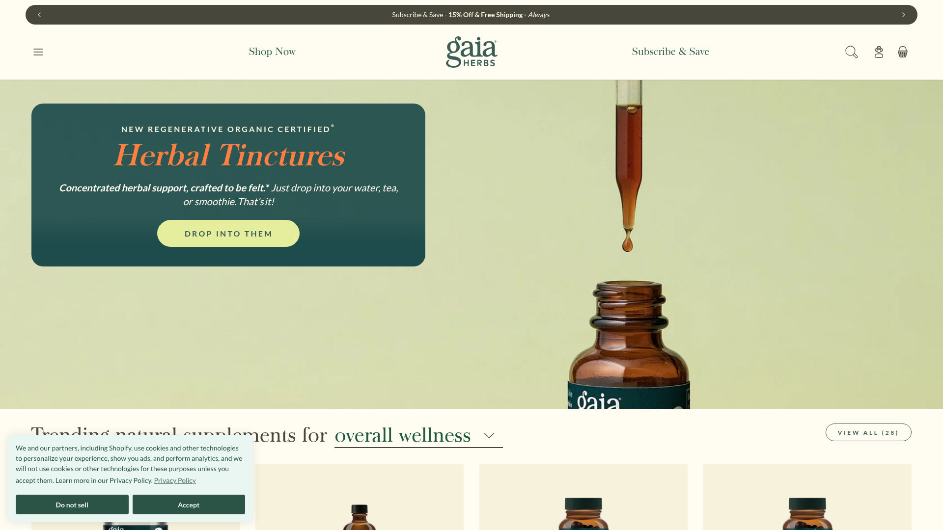 4. Gaia Herbs Homepage