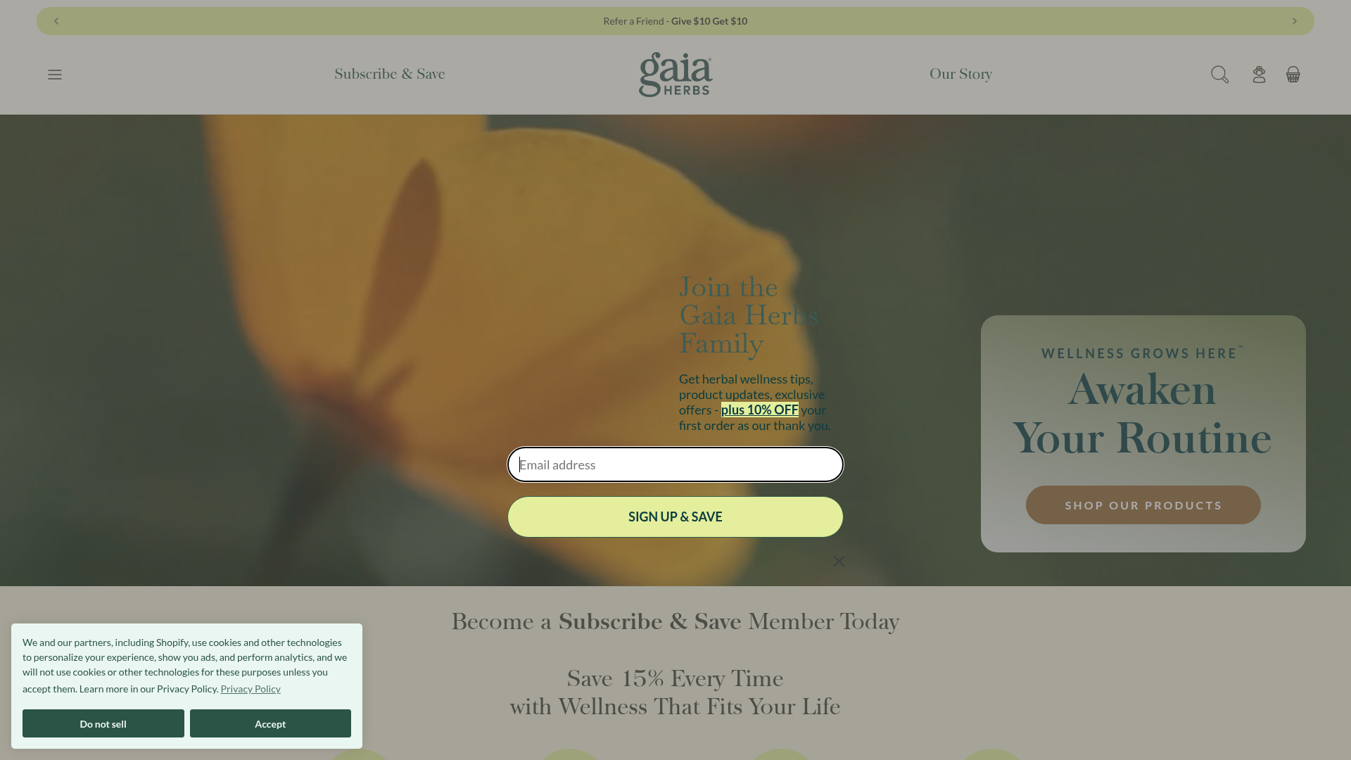 3. Gaia Herbs Homepage