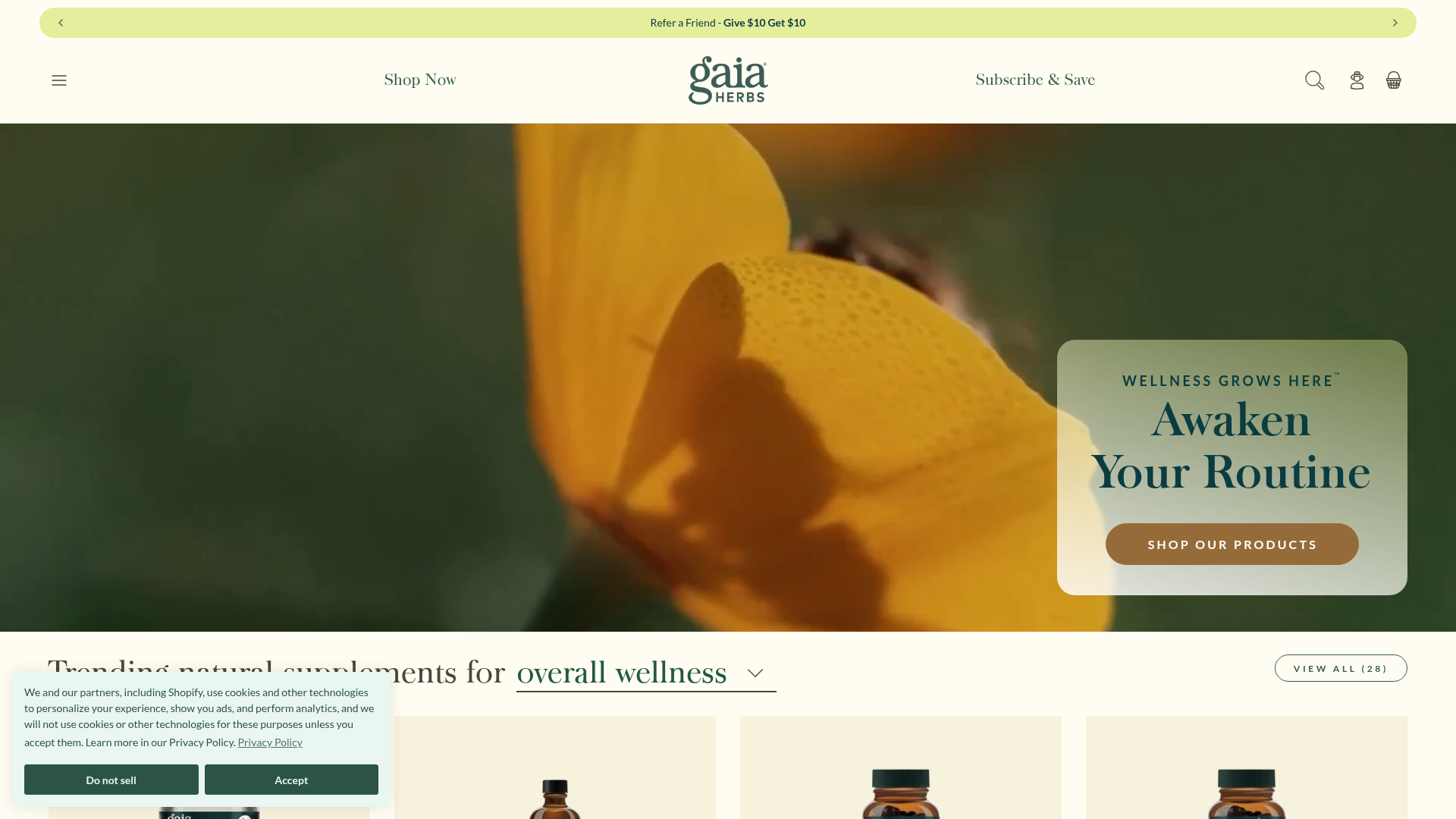 3. Gaia Herbs Homepage