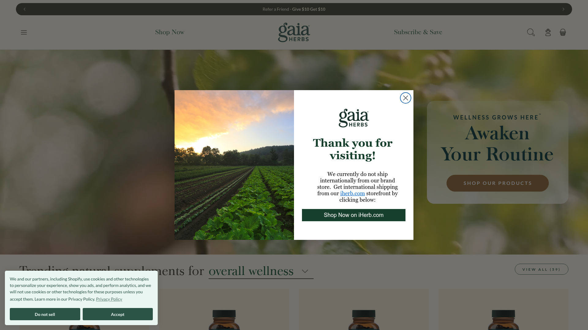 3. Gaia Herbs Homepage