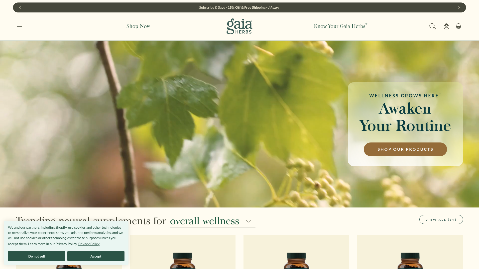 4. Gaia Herbs Ashwagandha Gummies Homepage