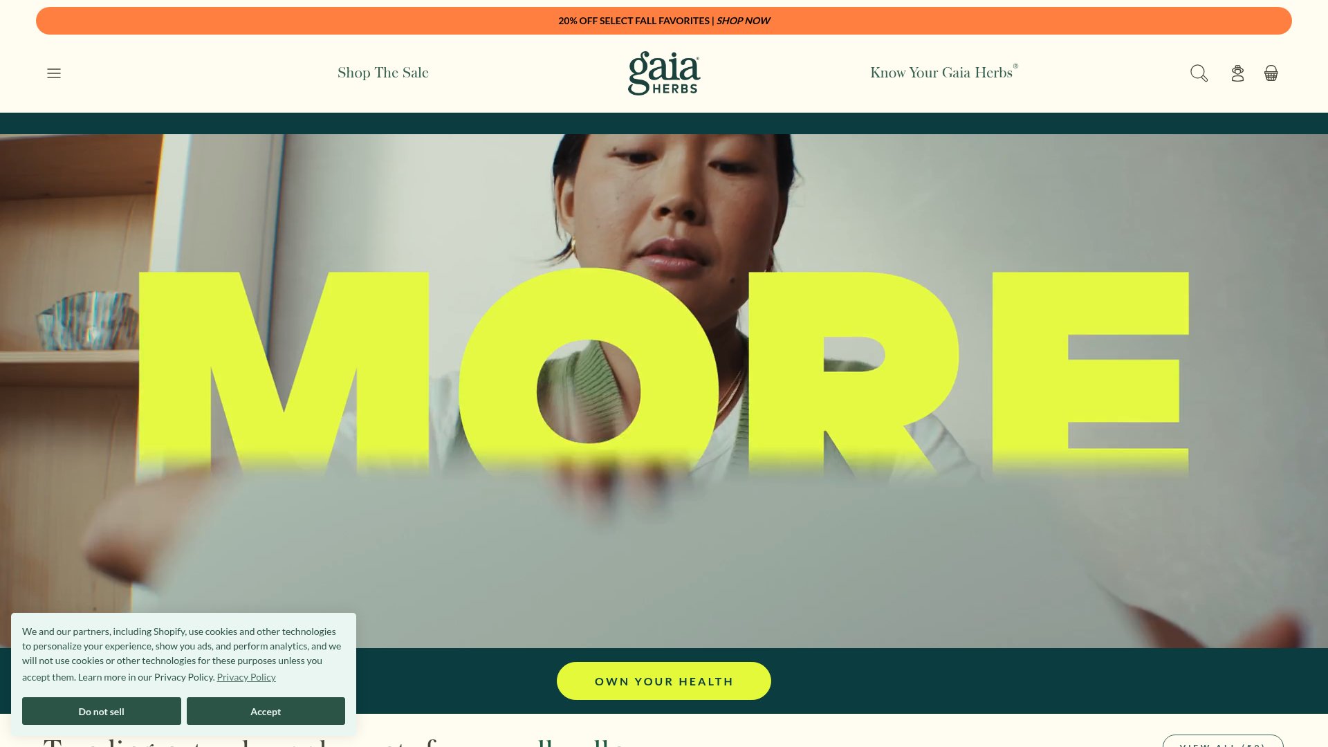3. Gaia Herbs Ashwagandha Gummies Homepage