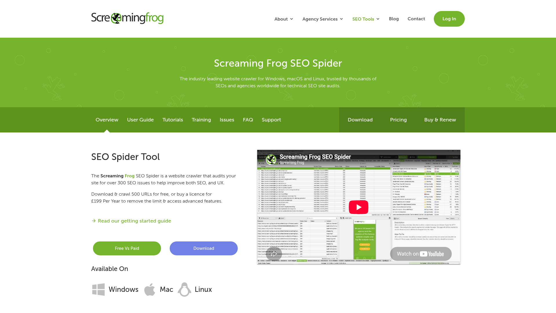 4. Screaming Frog SEO Spider Homepage