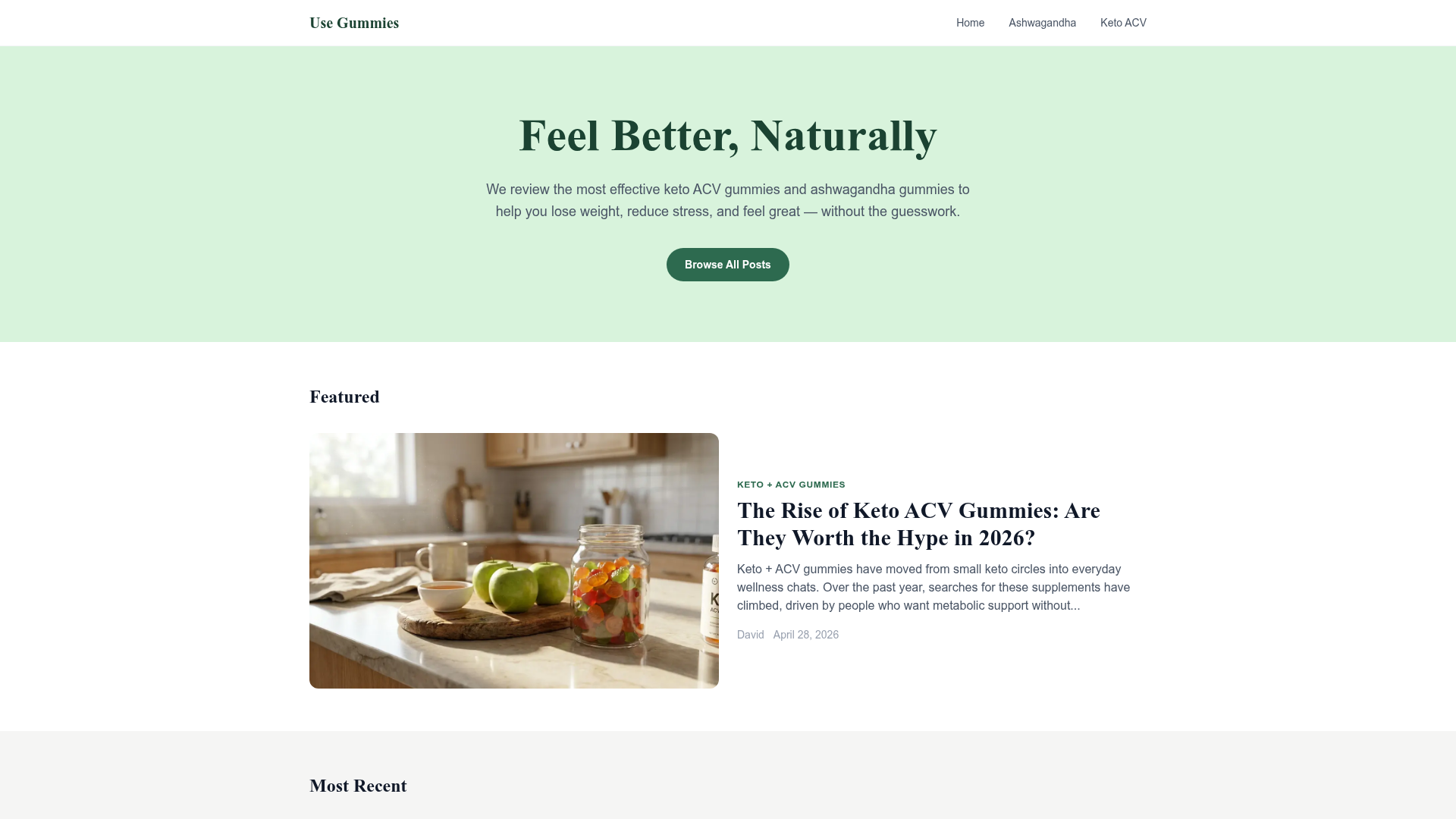 1. Use Gummies Homepage