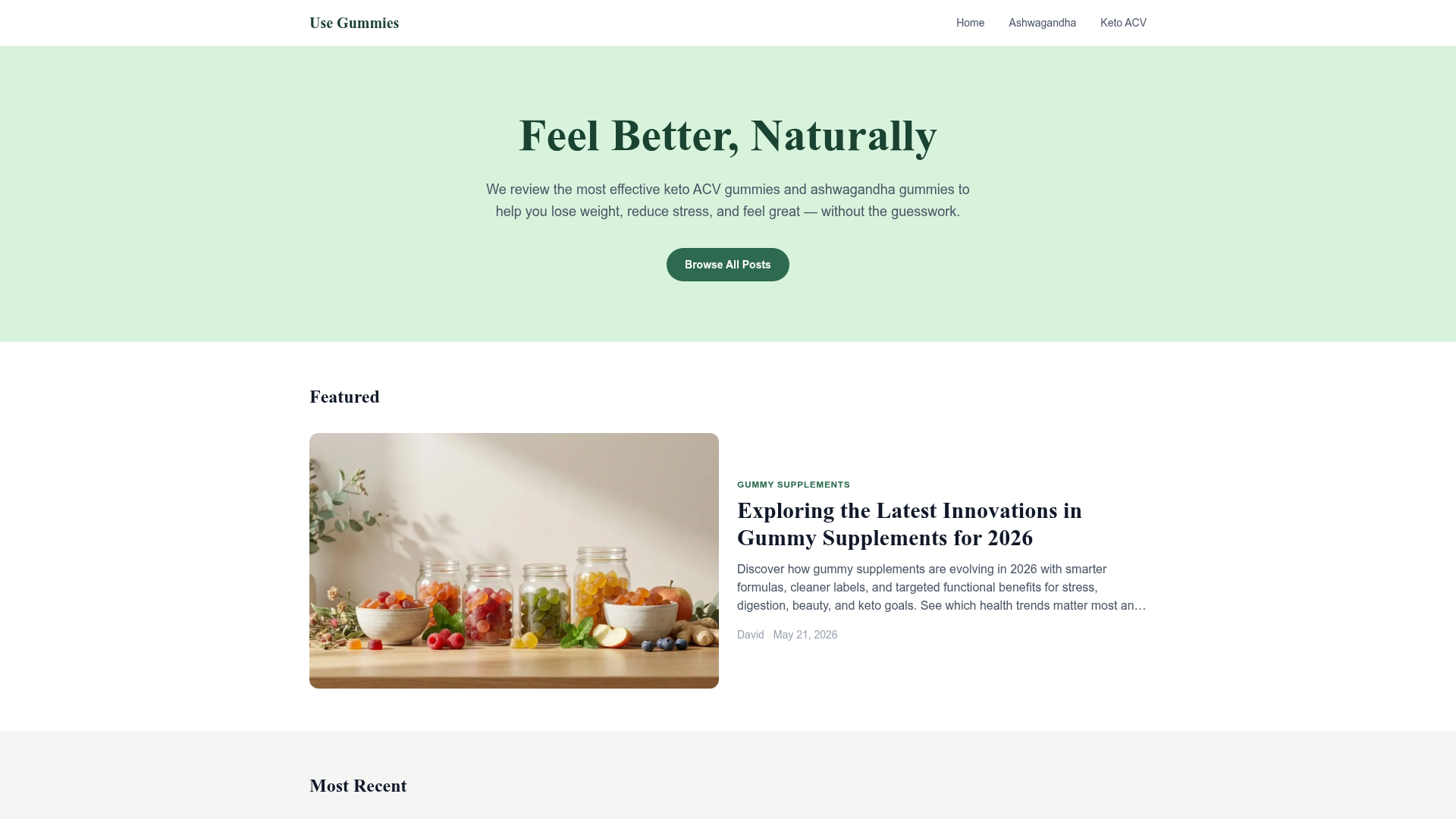 1. Use Gummies Homepage