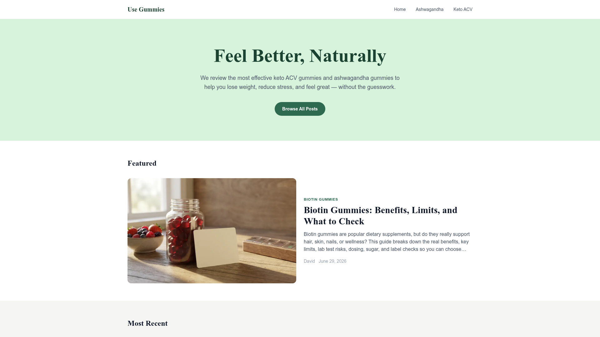 1. Use Gummies Homepage