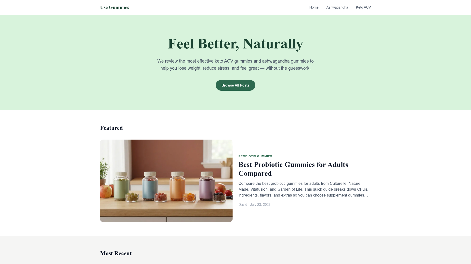 1. Use Gummies Homepage