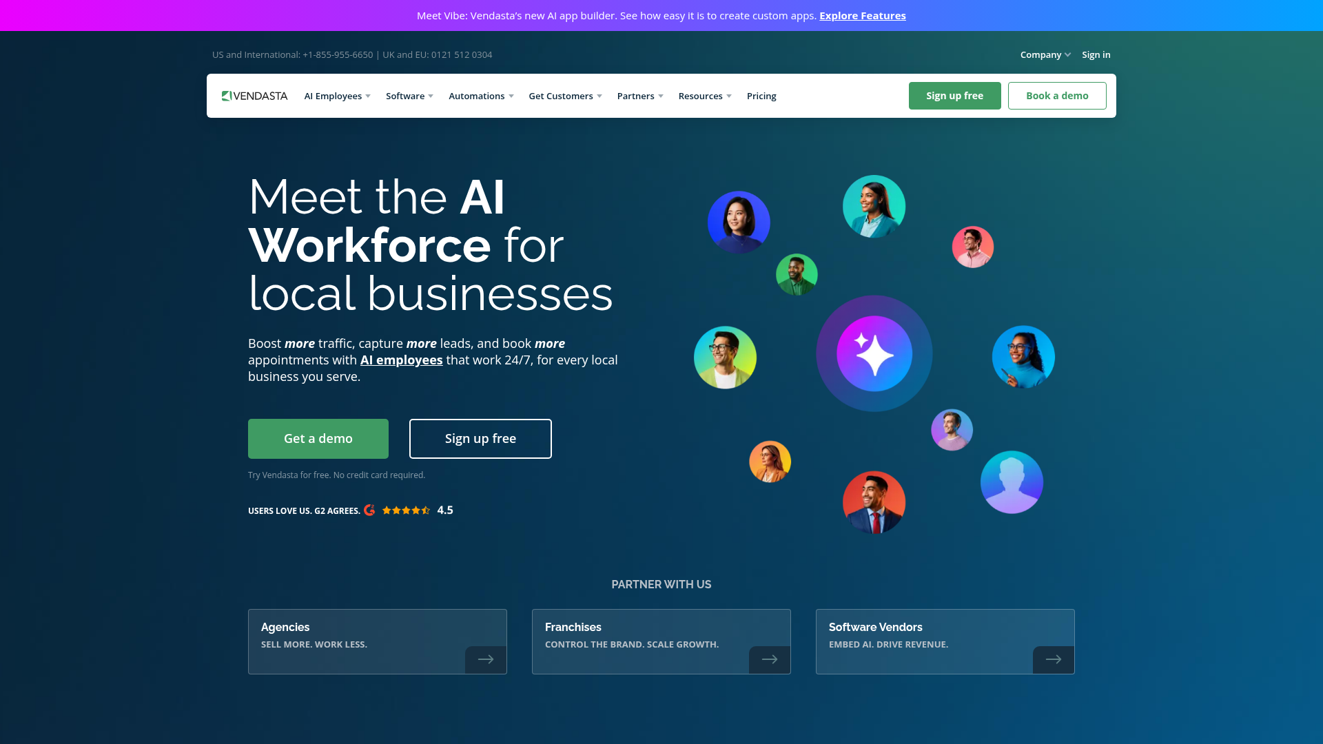 4. Vendasta Homepage