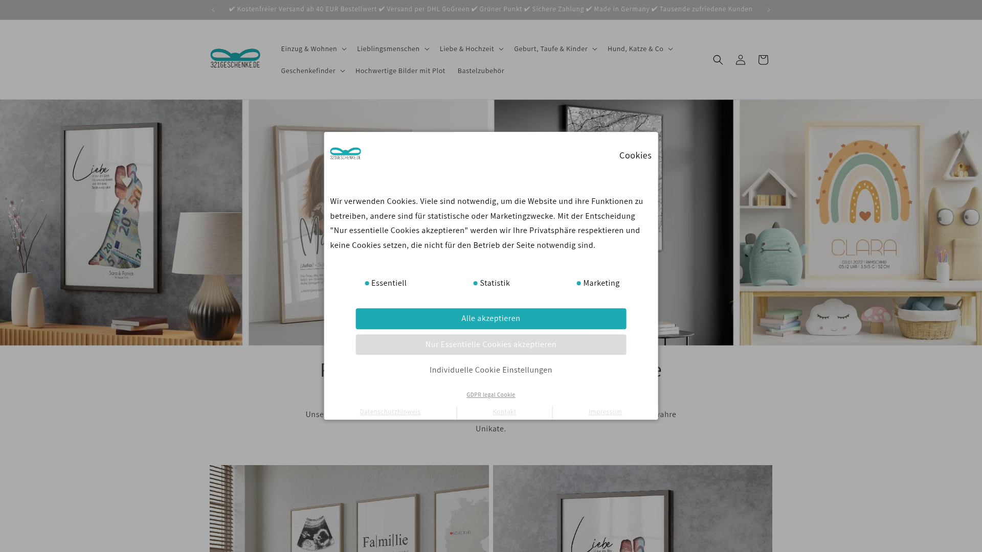 2. 321geschenke Homepage