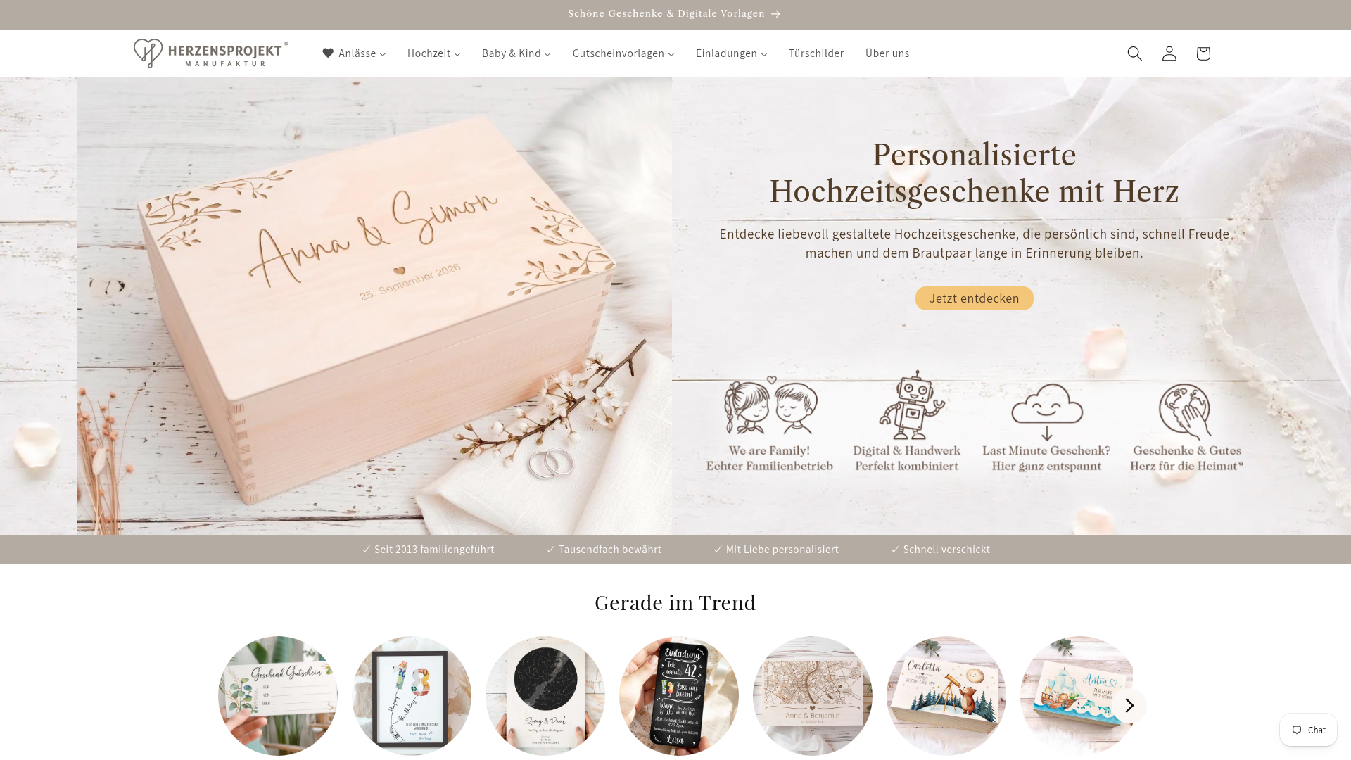 1. Herzensprojekt Digital Homepage