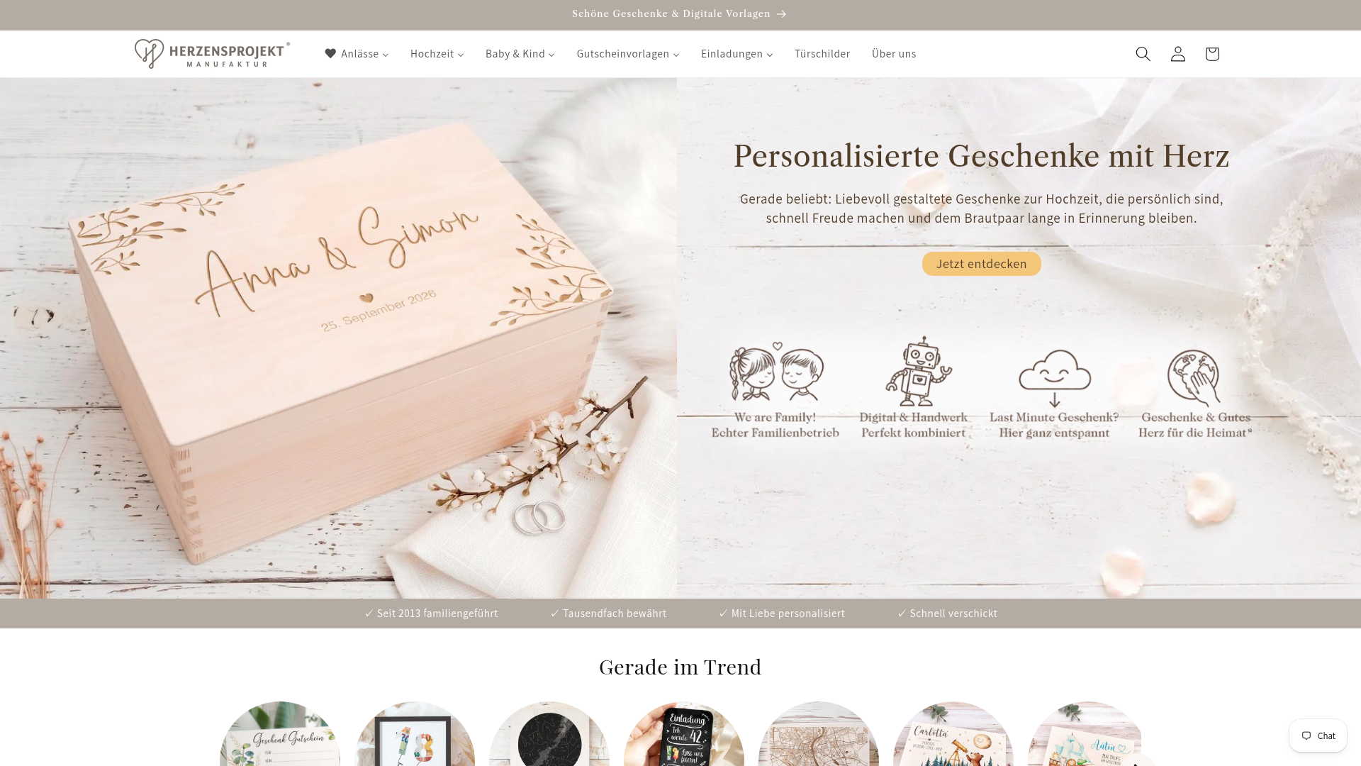 1. Herzensprojekt Digital Homepage