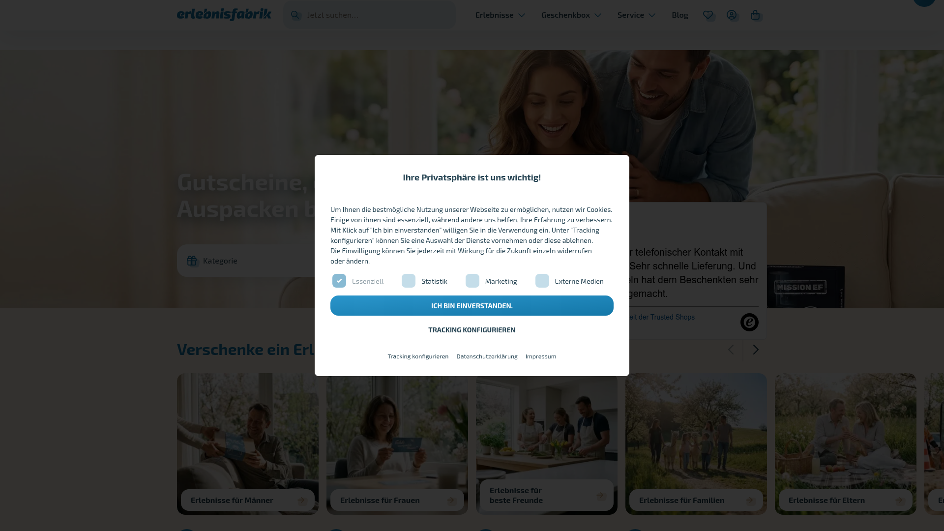 4. Erlebnisfabrik Homepage
