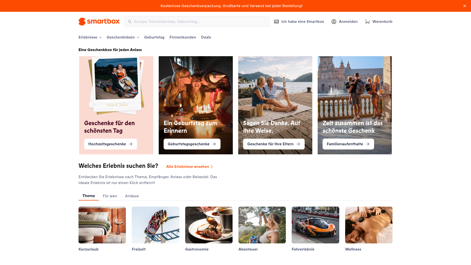 3. Smartbox Homepage
