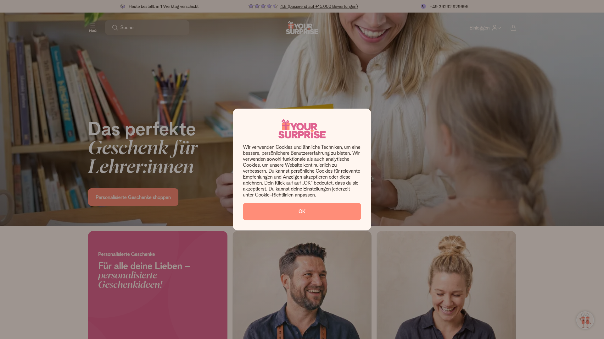 3. YourSurprise Homepage