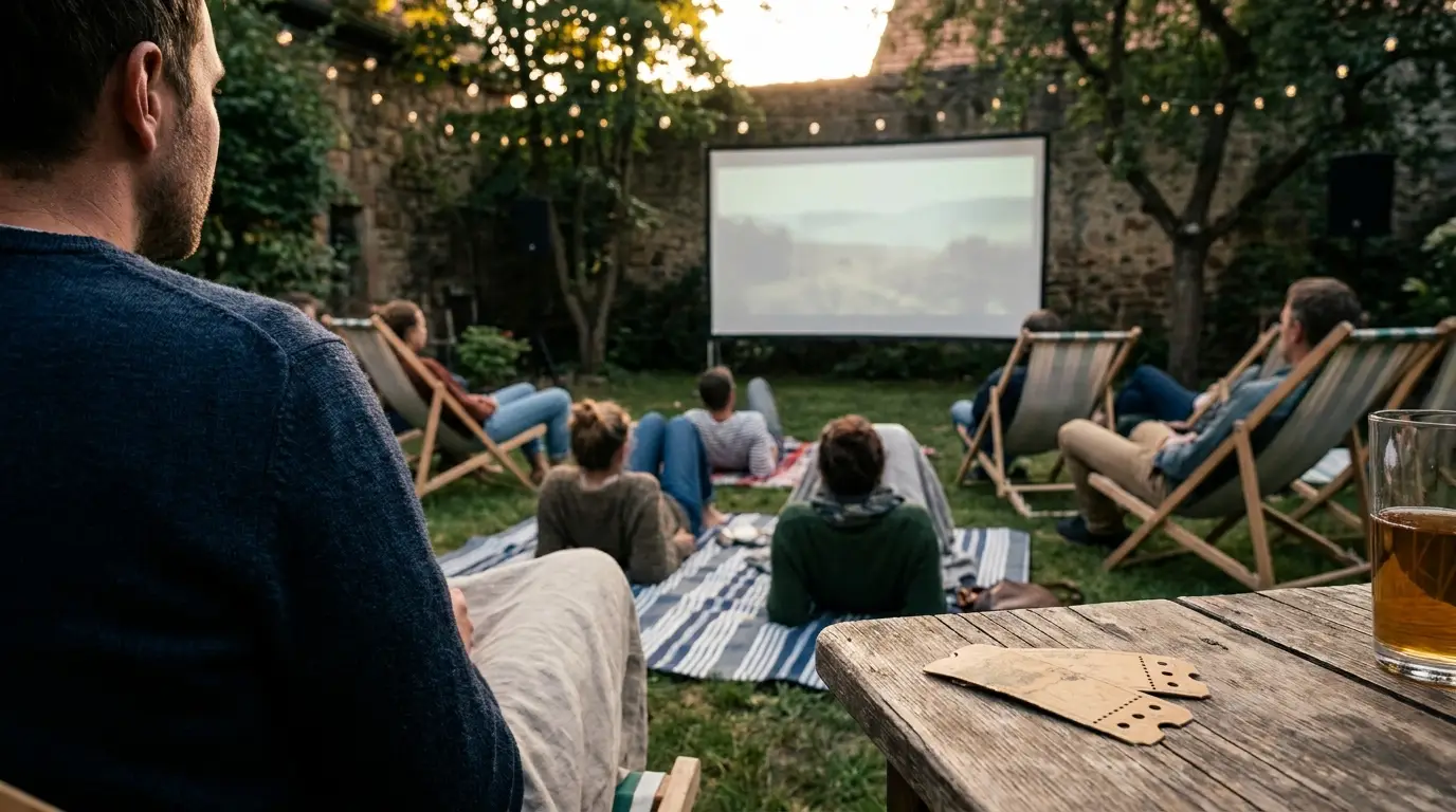 Stimmungsvolles Open Air Kino im Sommer