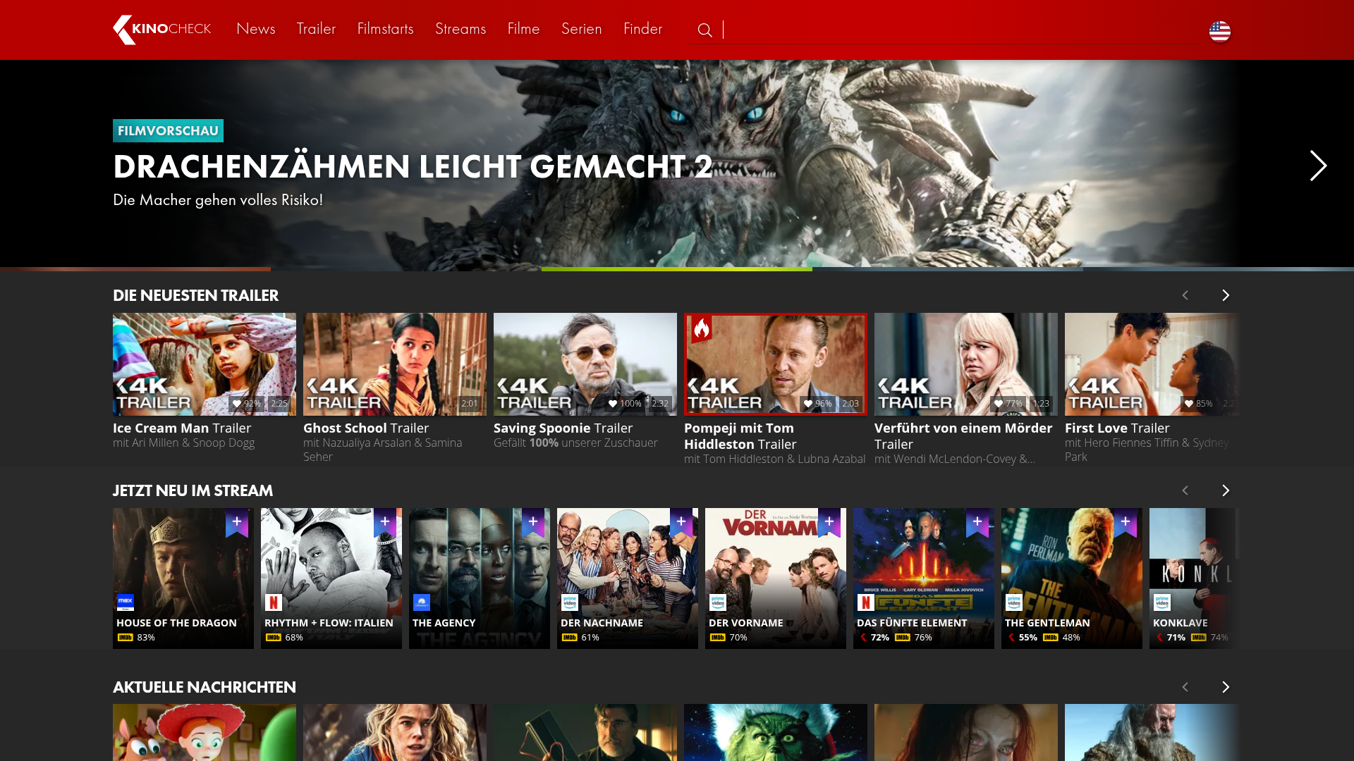 2. KinoCheck Homepage