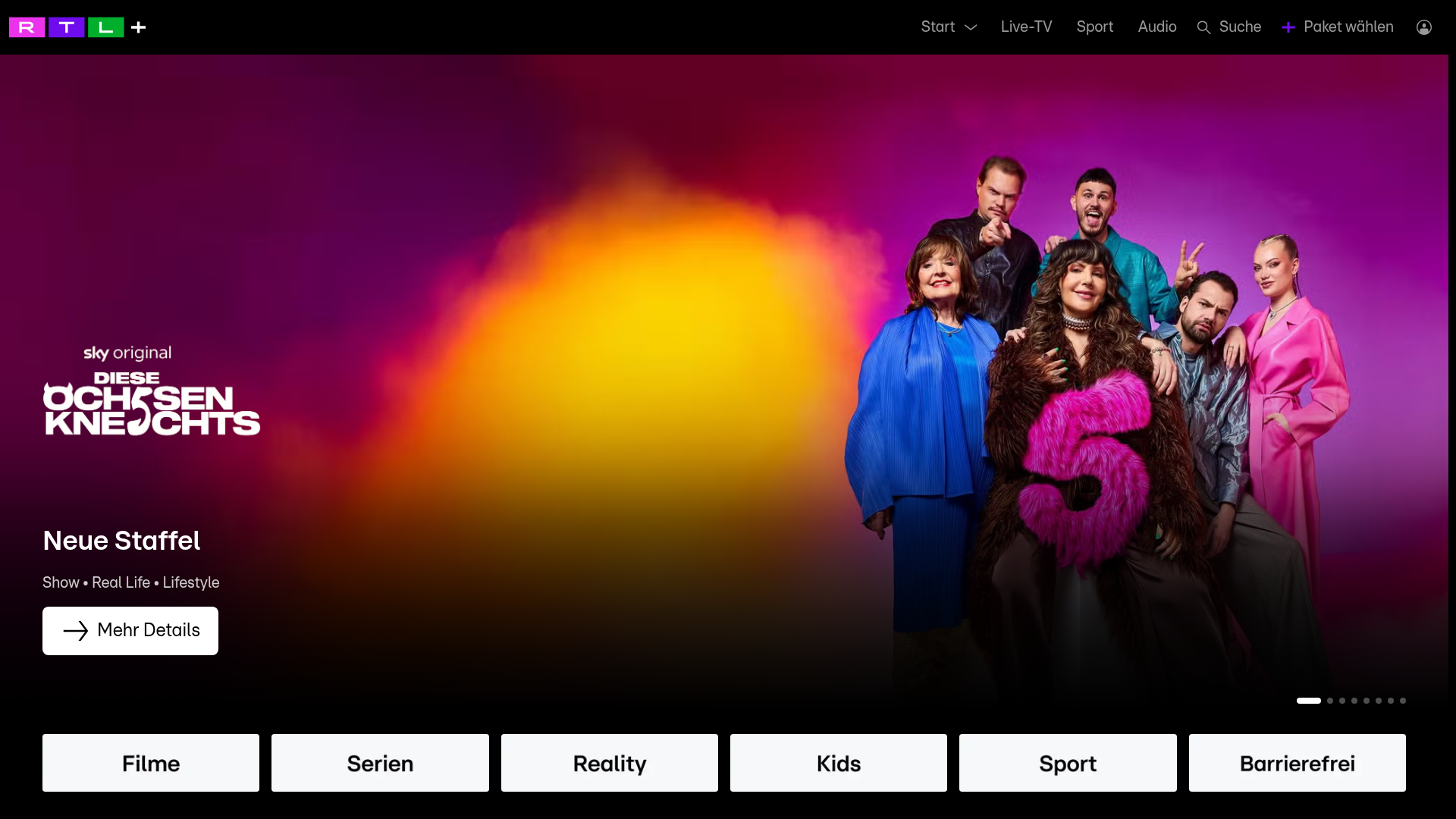 3. RTL+ Homepage