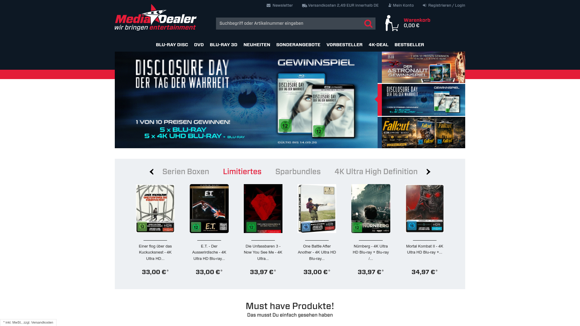 Media-Dealer.de Homepage