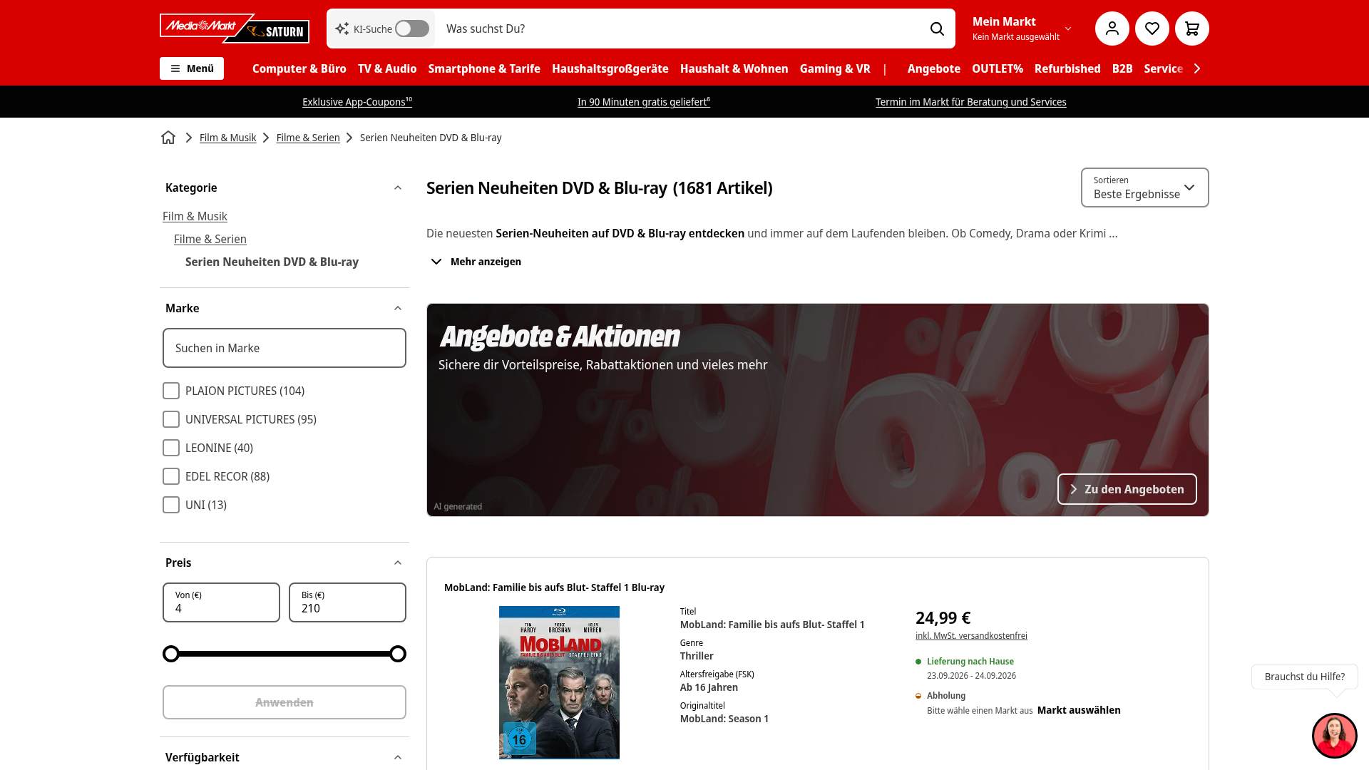 MediaMarkt Homepage