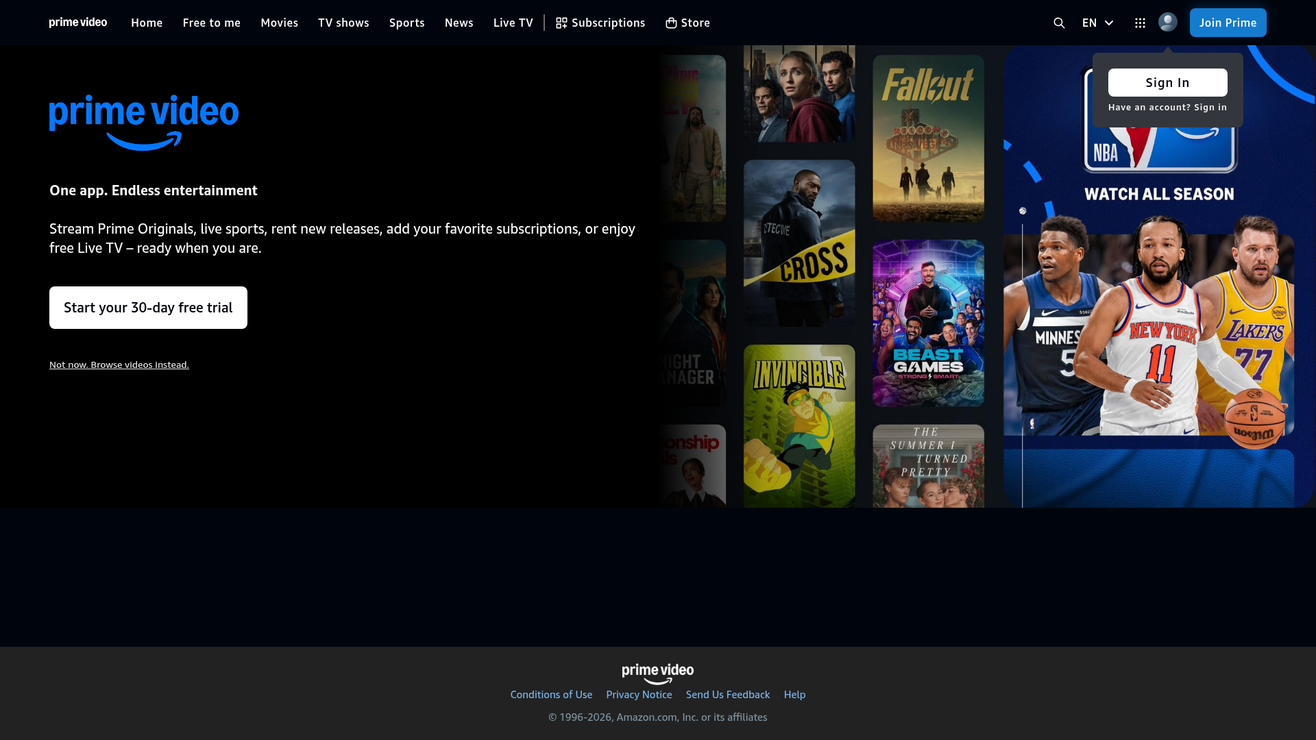 Prime Video: Stark, wenn du Filmreihen flexibel schauen willst Homepage