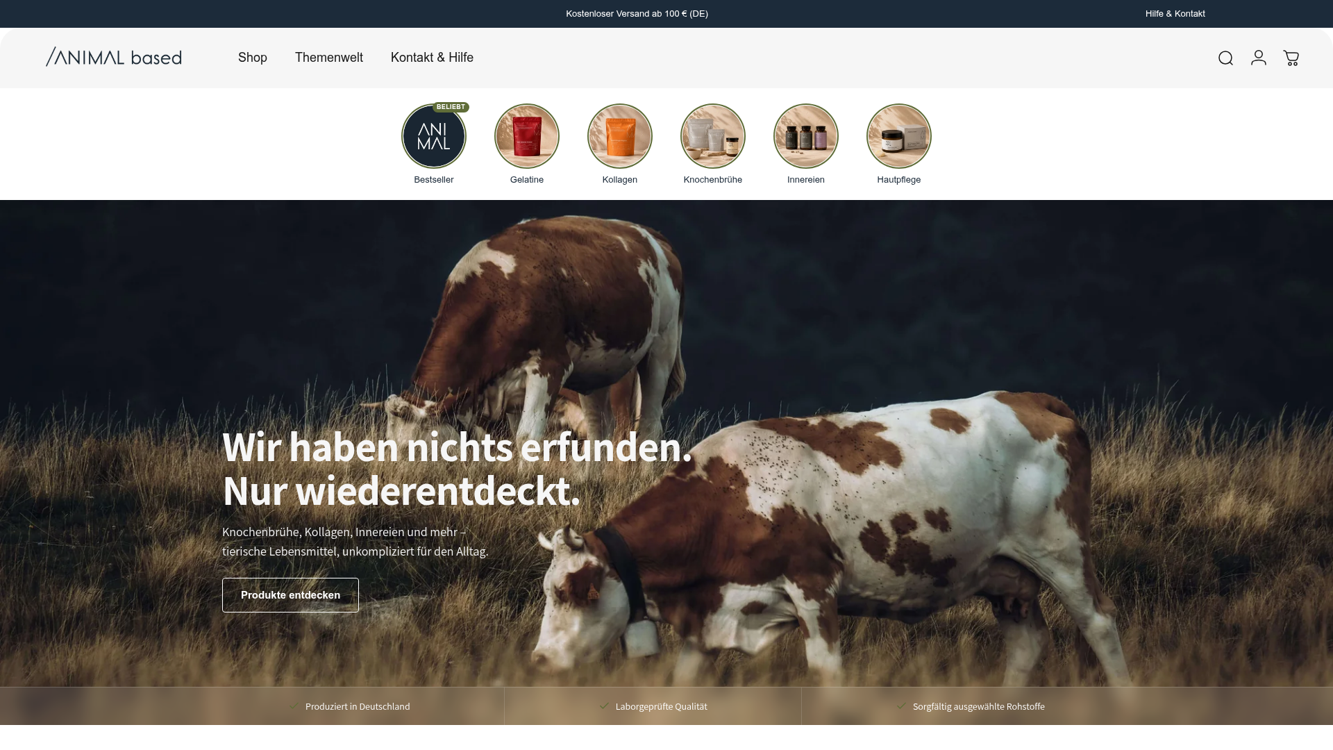 3. Animal Based Homepage