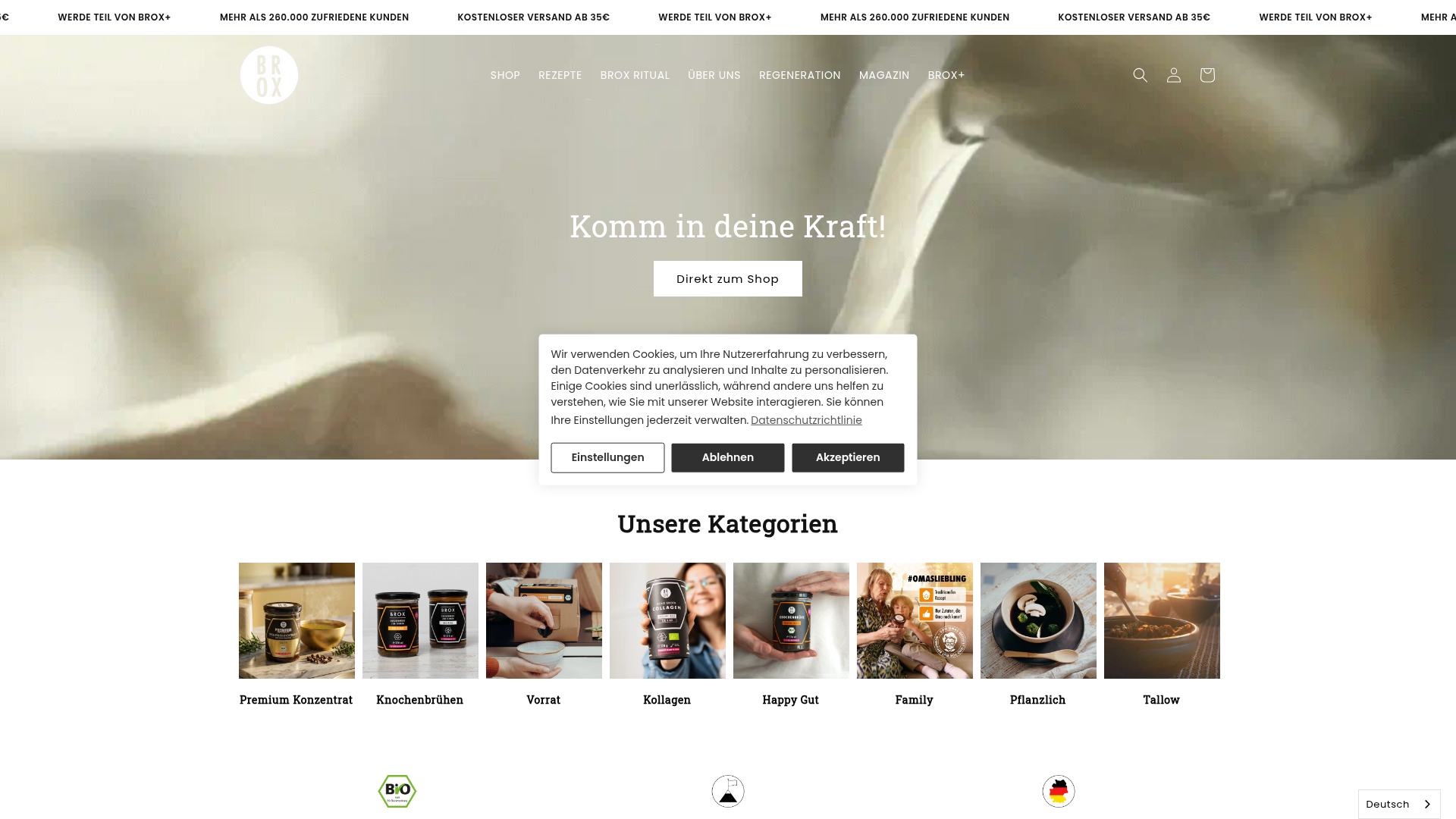 1. Bone Brox Homepage