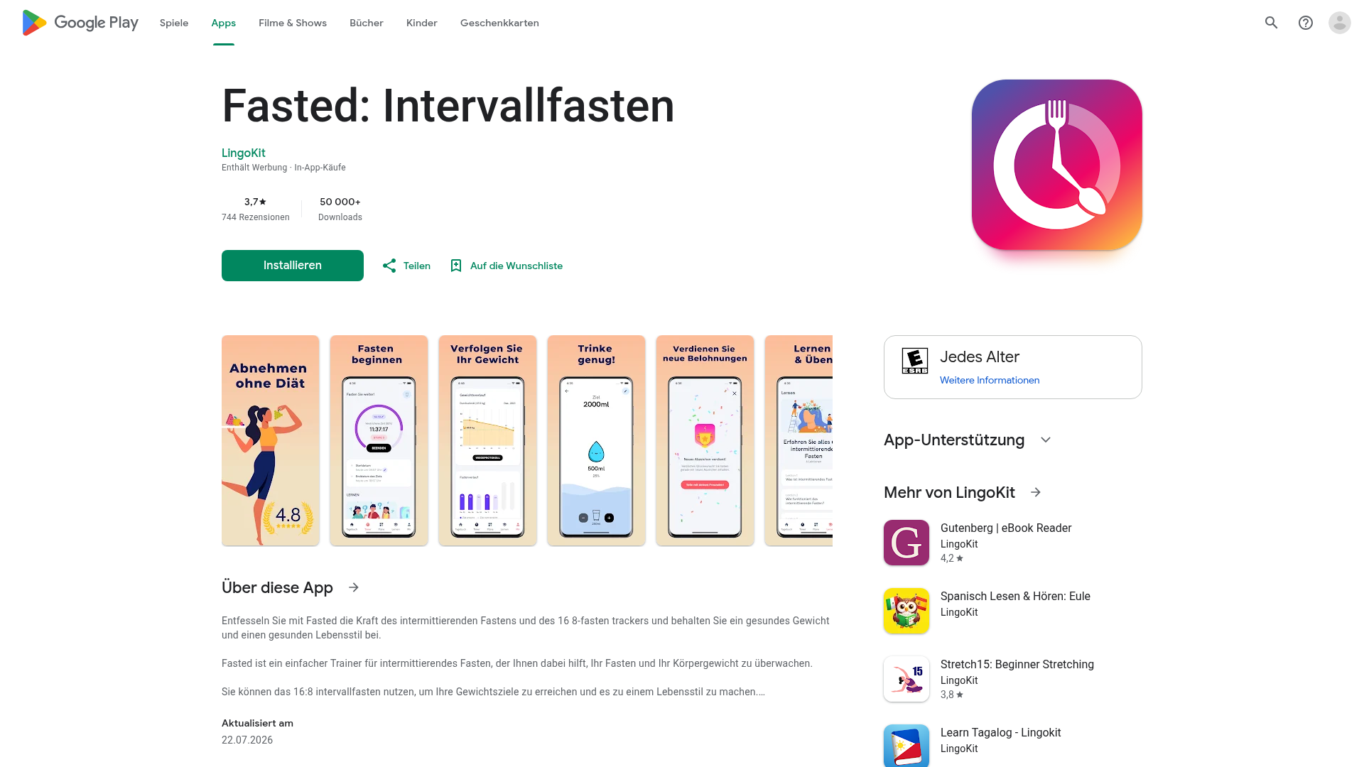 4. Fasted Homepage