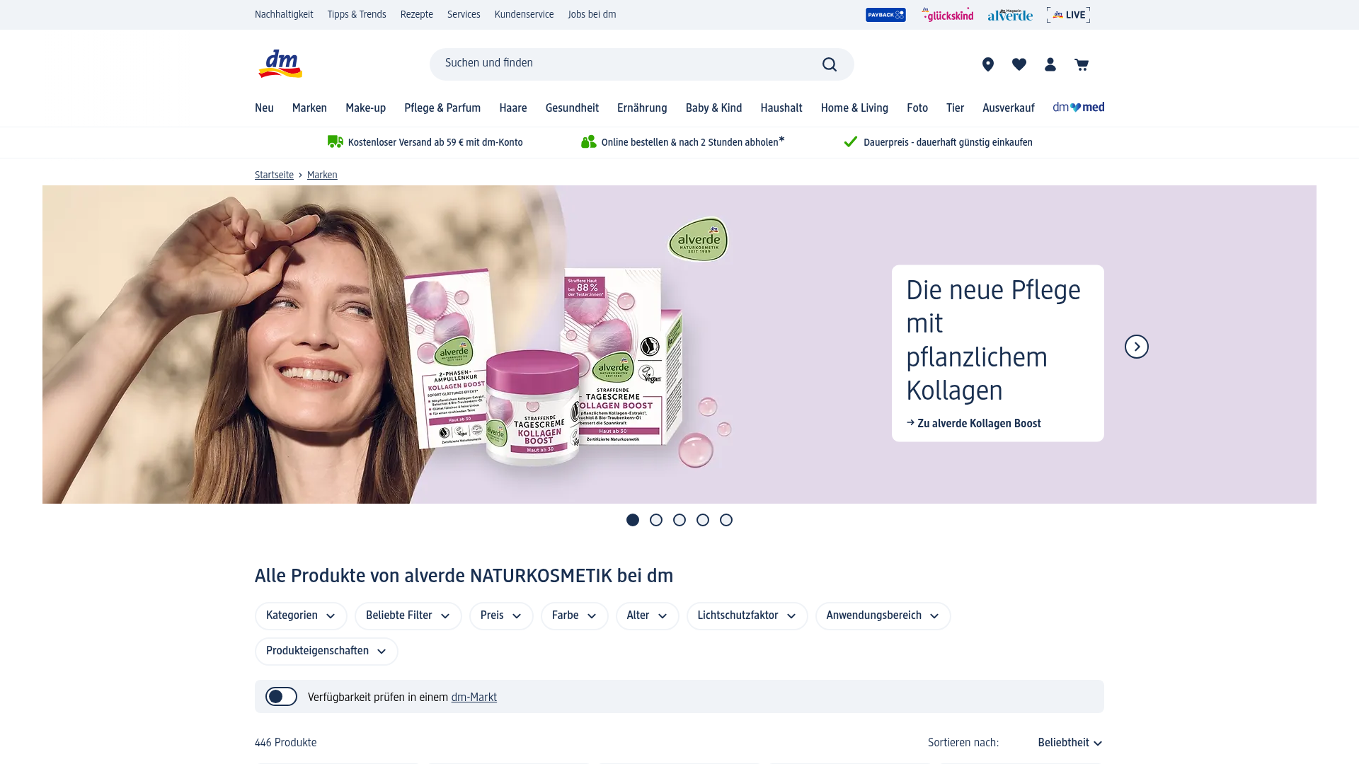 4. alverde NATURKOSMETIK Homepage